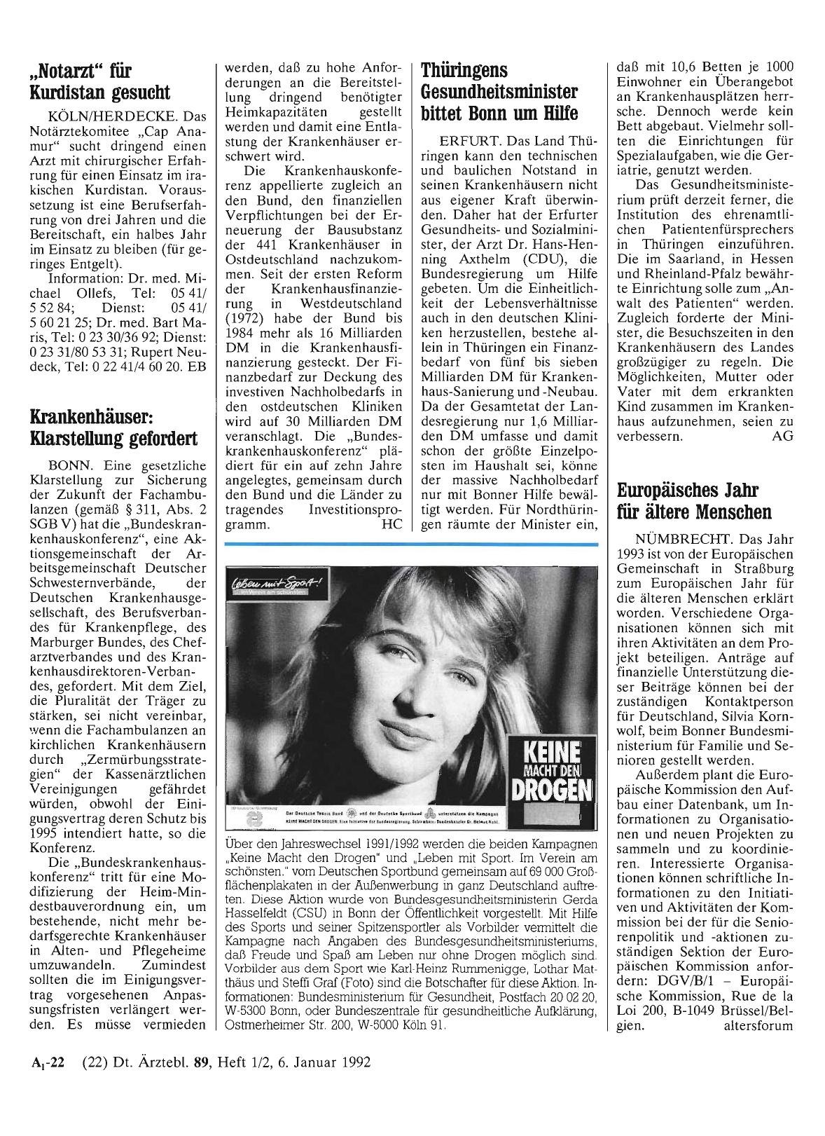 Vorschauseite 1: Thüringens Gesundheitsminister bittet Bonn um Hilfe