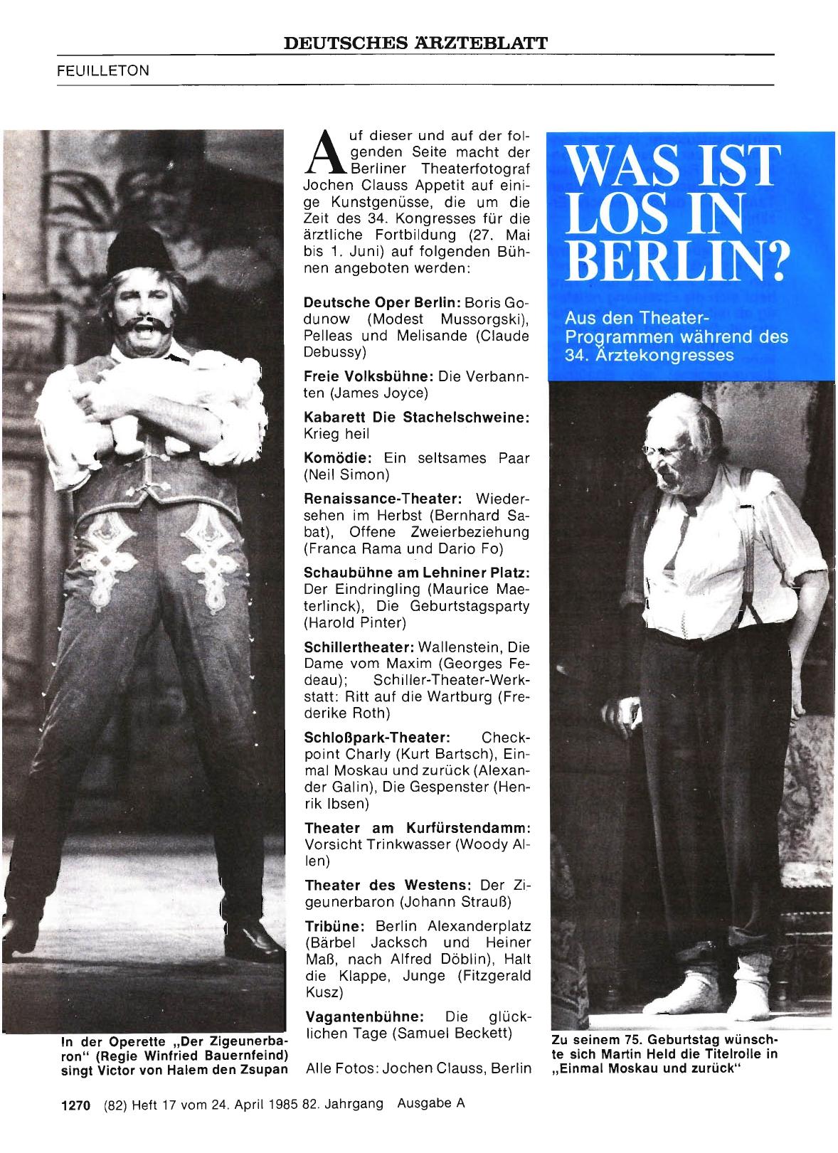 Vorschauseite 1: Was ist los in Berlin?