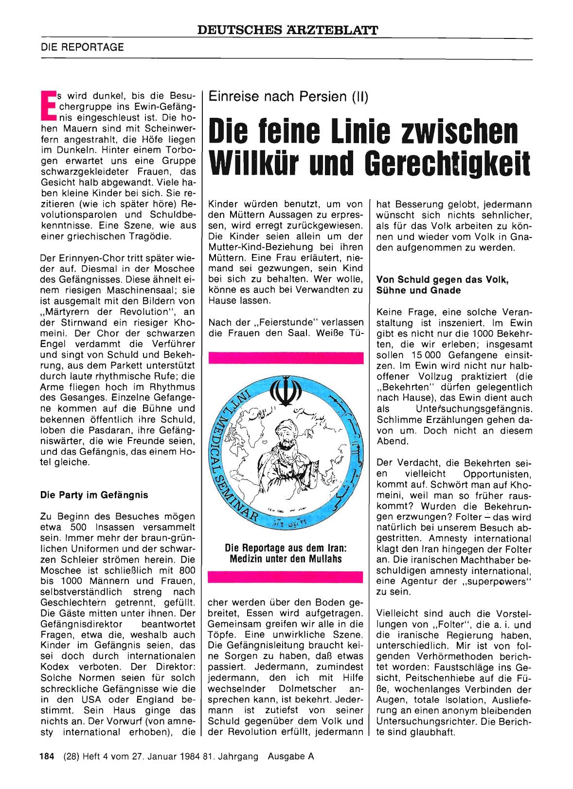 Vorschauseite 1: Die feine Linie zwischen Willkür und Gerechtigkeit — Einreise nach Persien (II)