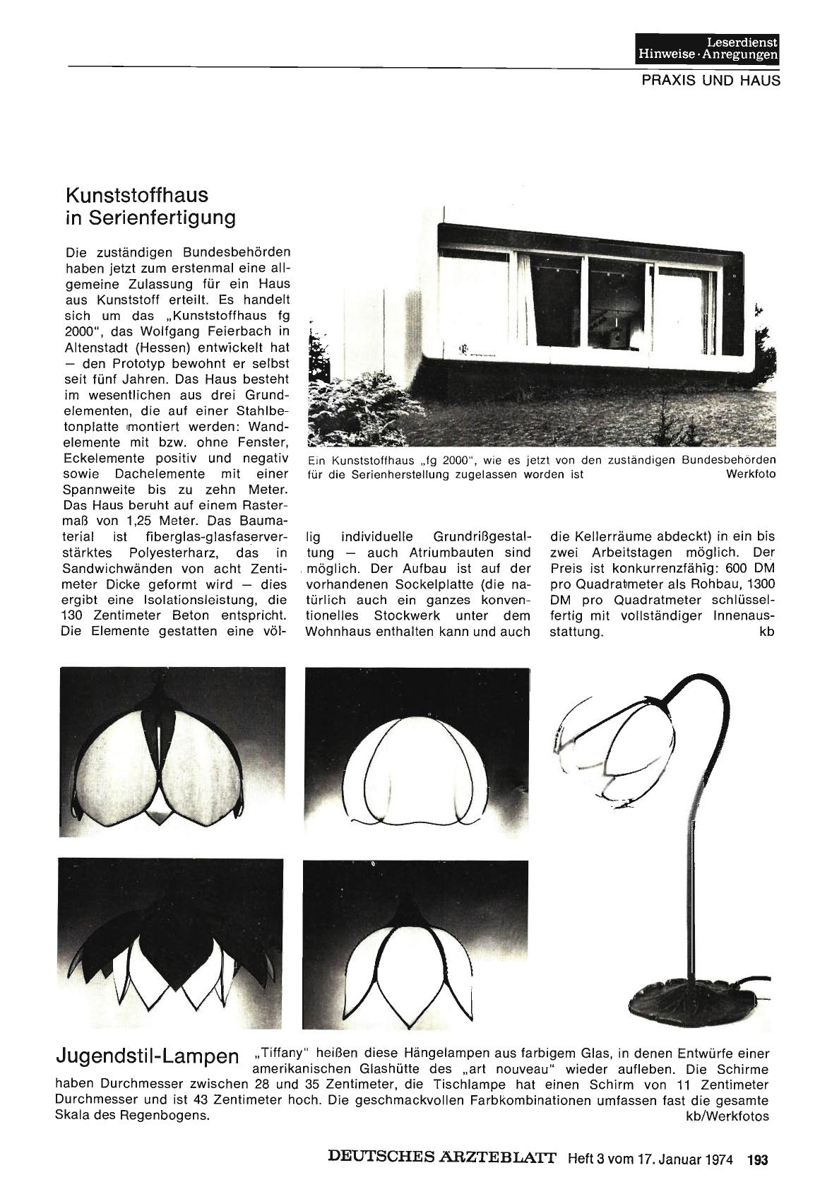 Vorschauseite 1: Kunststoffhaus in Serienfertigung
