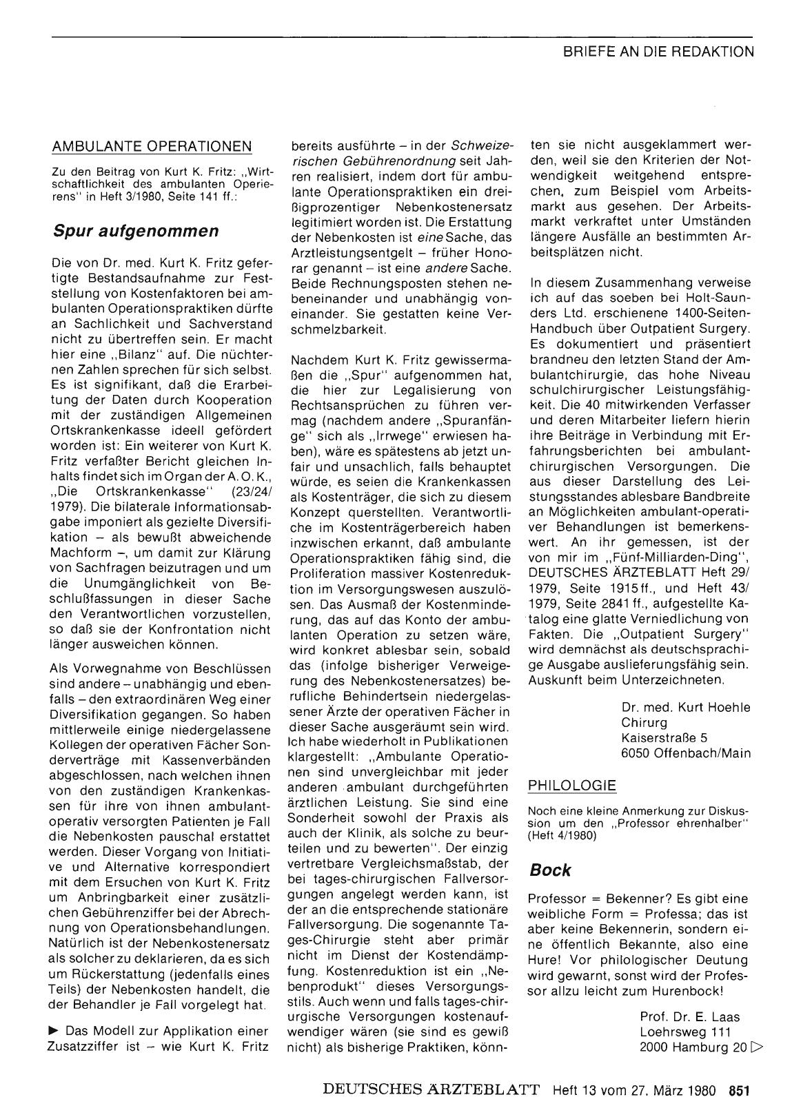 Vorschauseite 1: AMBULANTE OPERATIONEN: Spur aufgenommen