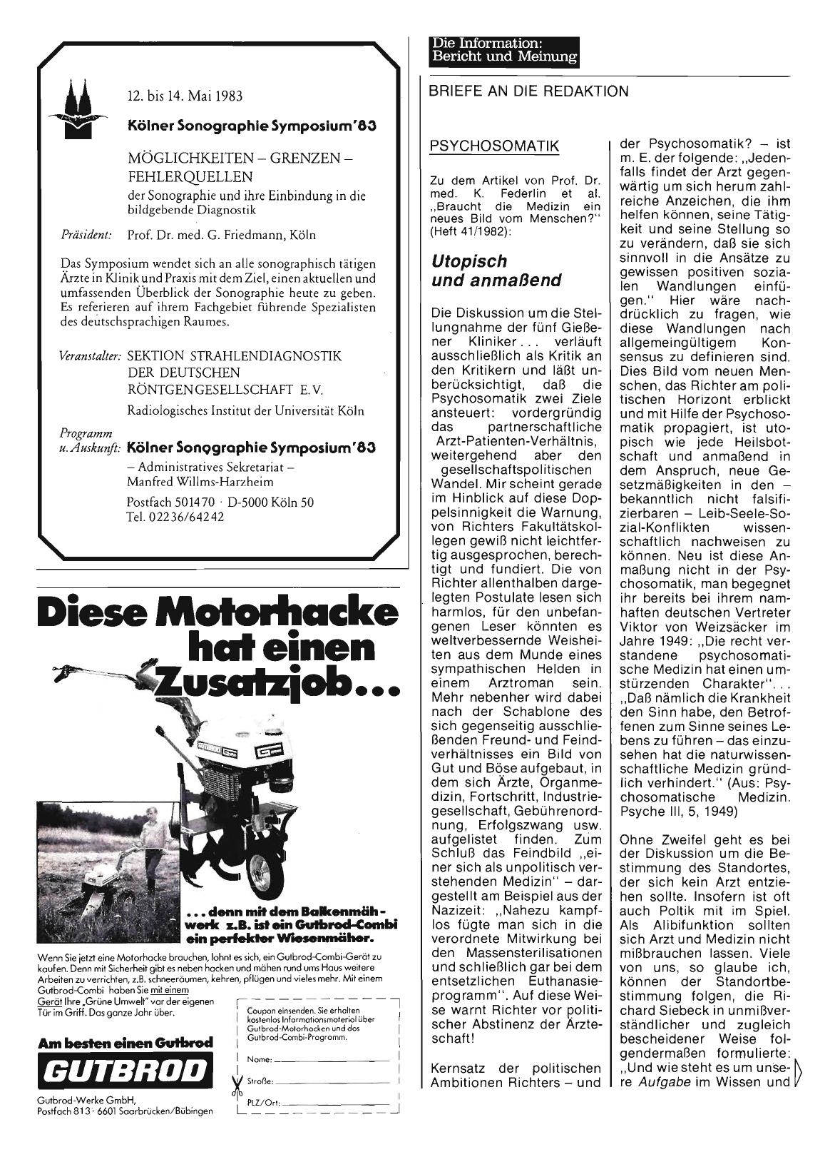 Vorschauseite 1: PSYCHOSOMATIK: Utopisch und anmaßend