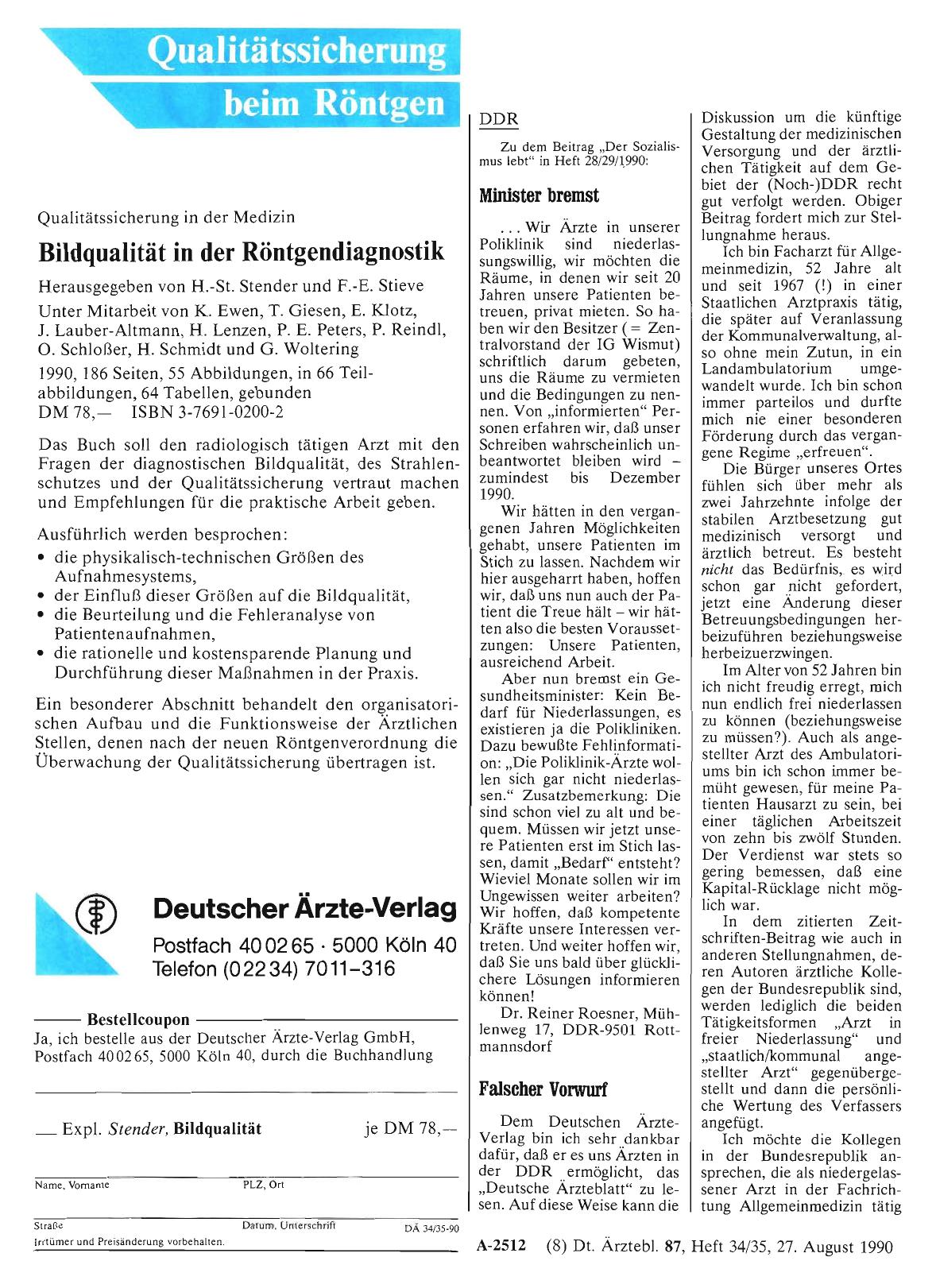 Vorschauseite 1: DDR: Falscher Vorwurf