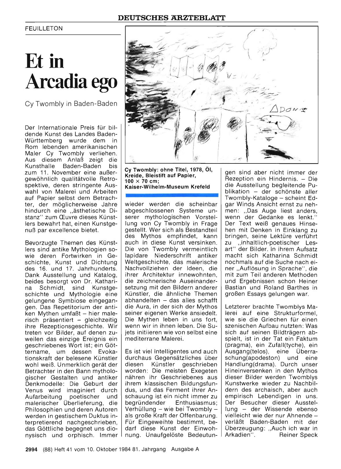 Vorschauseite 1: Et in Arcadia ego