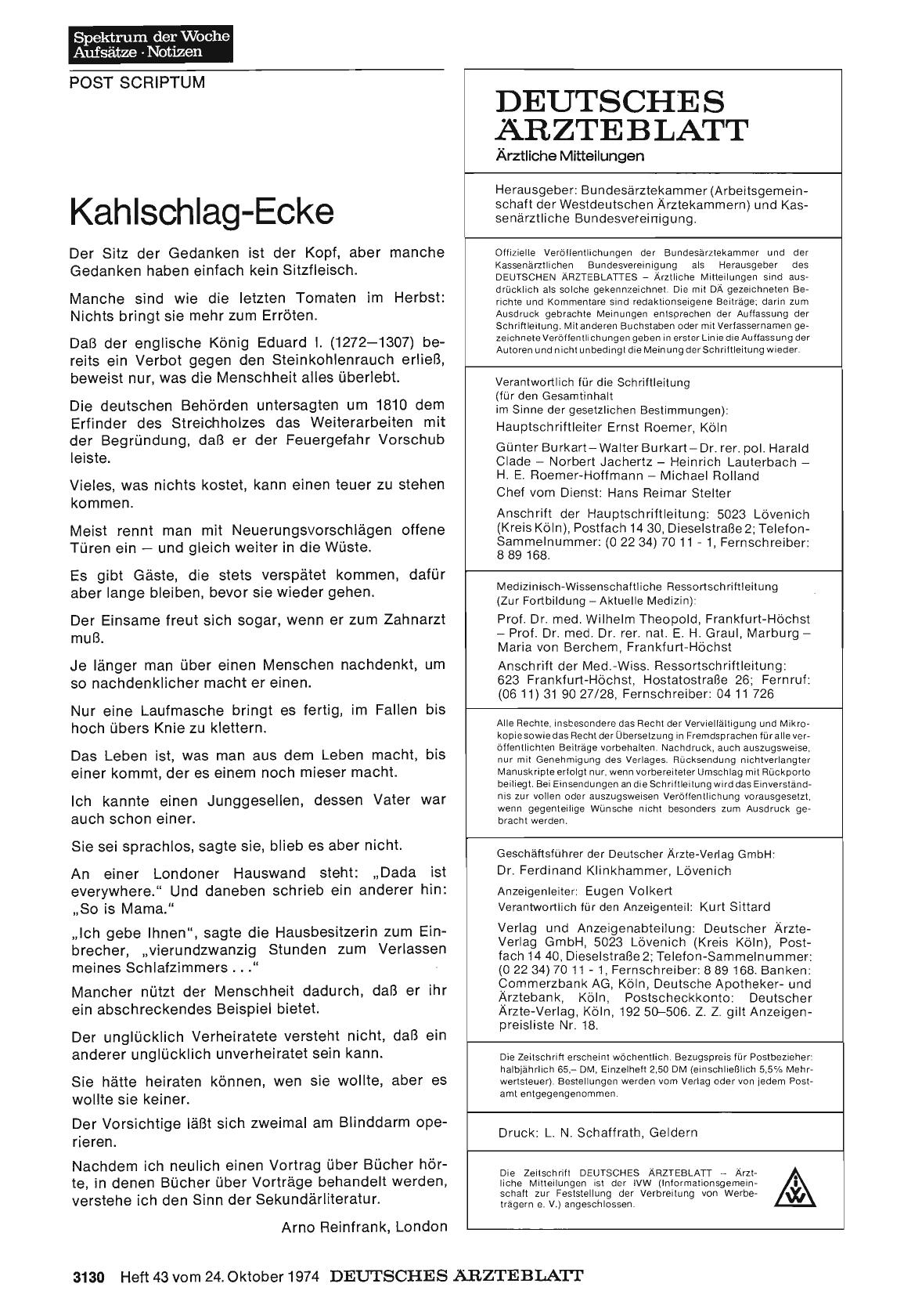 Vorschauseite 1: Kahlschlag-Ecke