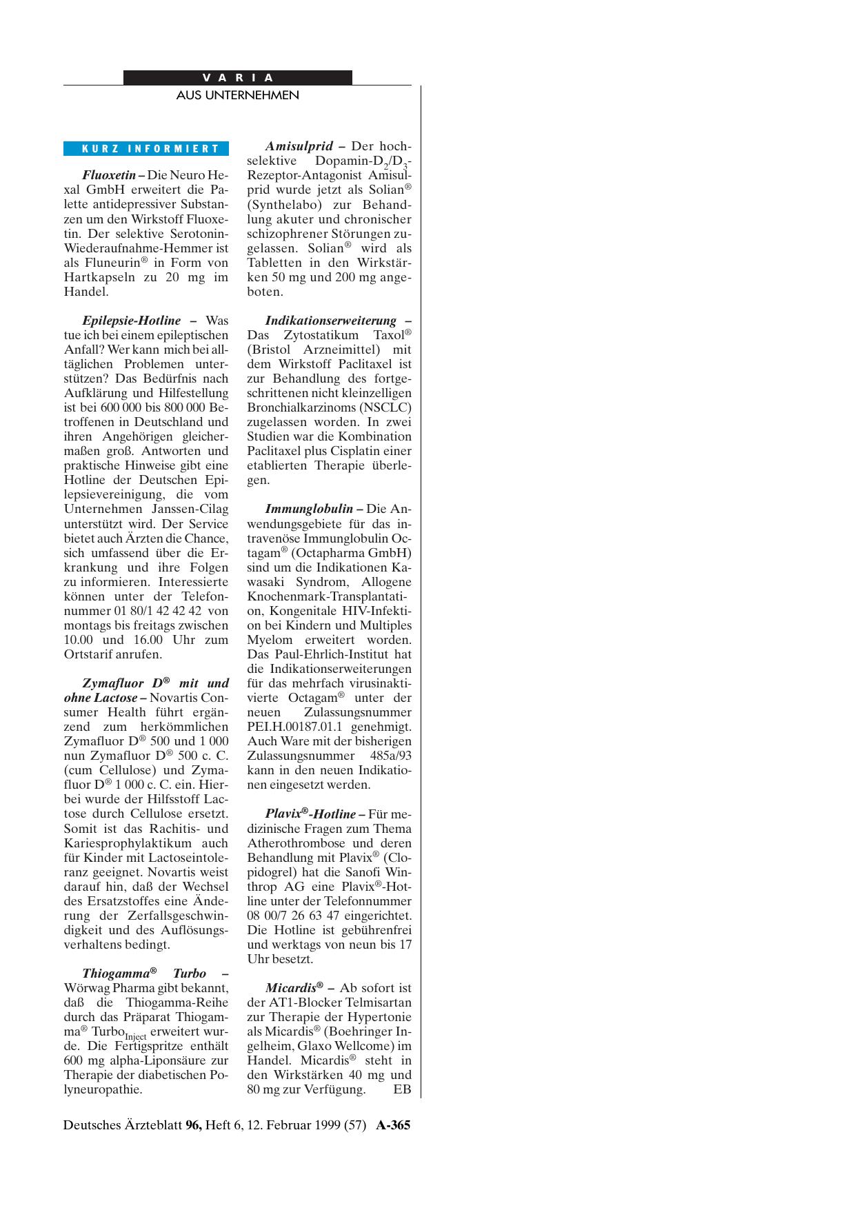 Vorschauseite 1: kurz informiert