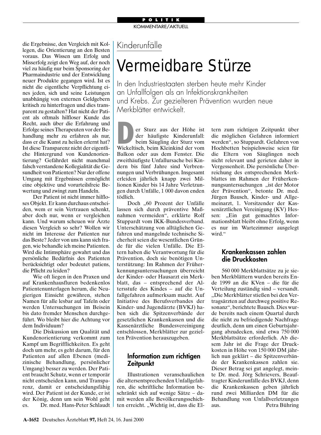 Vorschauseite 1: Kinderunfälle: Vermeidbare Stürze