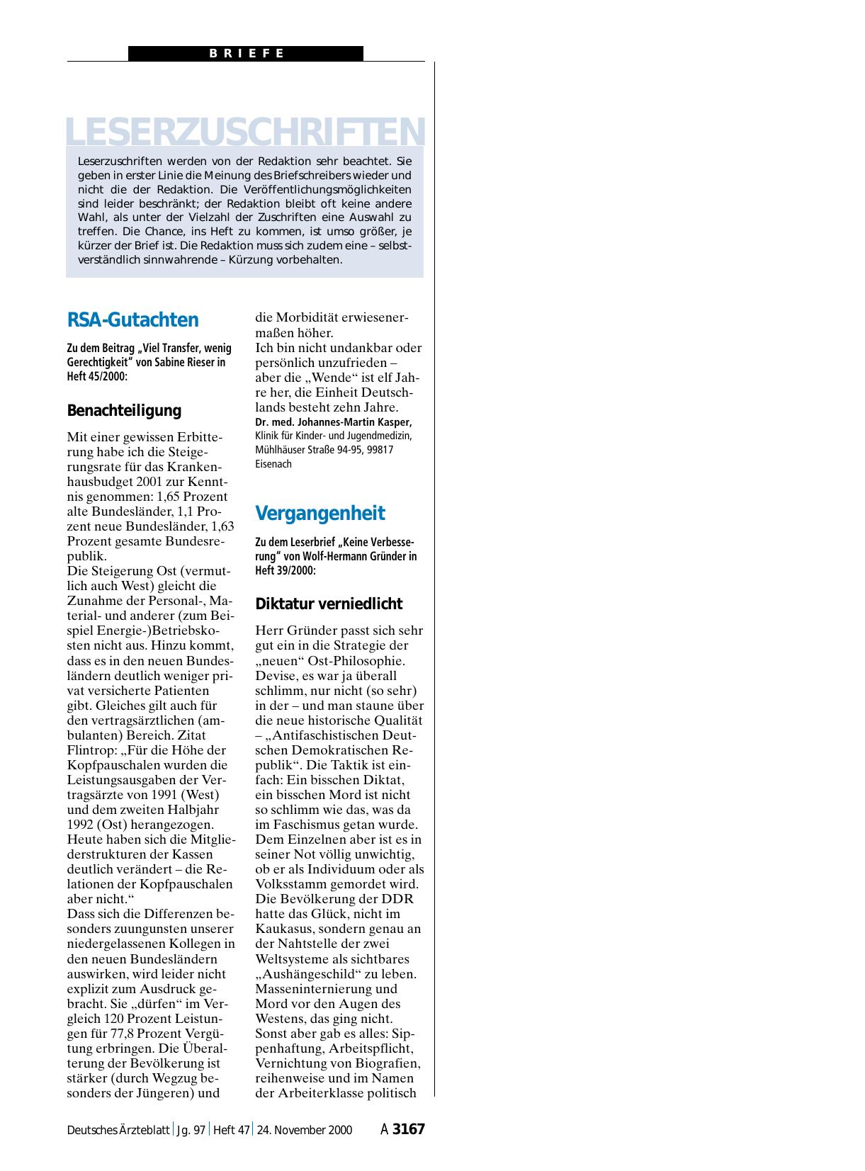 Vorschauseite 1: RSA-Gutachten: Benachteiligung