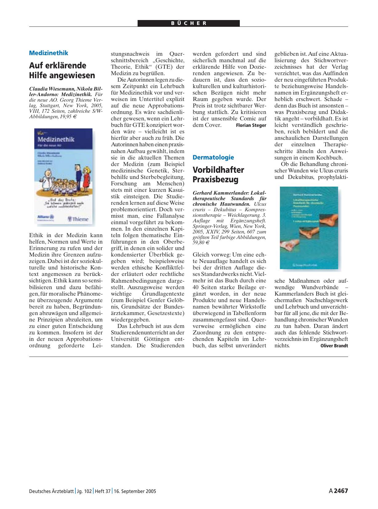 Vorschauseite 1: Lokaltherapeutische Standards für chronische Hautwunden
