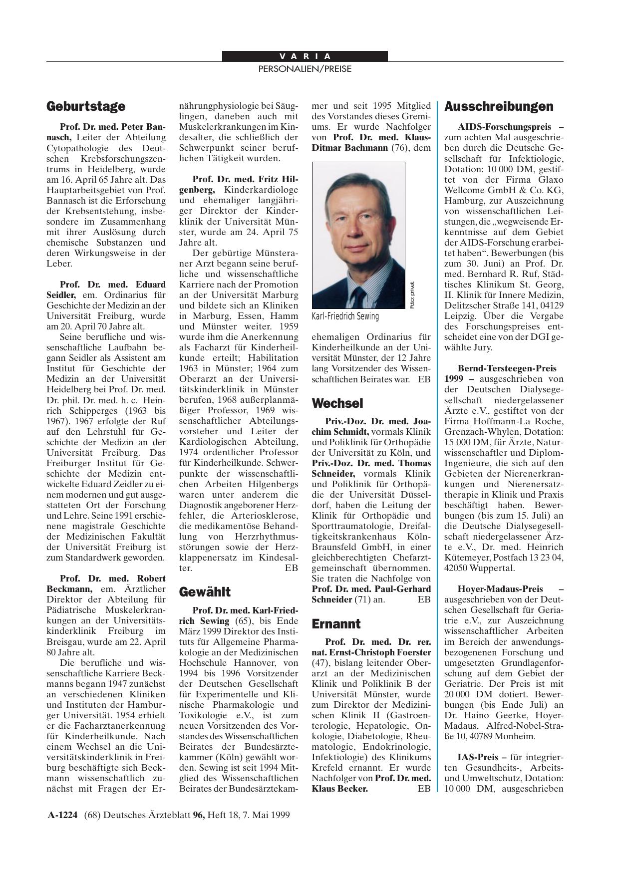 Vorschauseite 1: Geburtstage