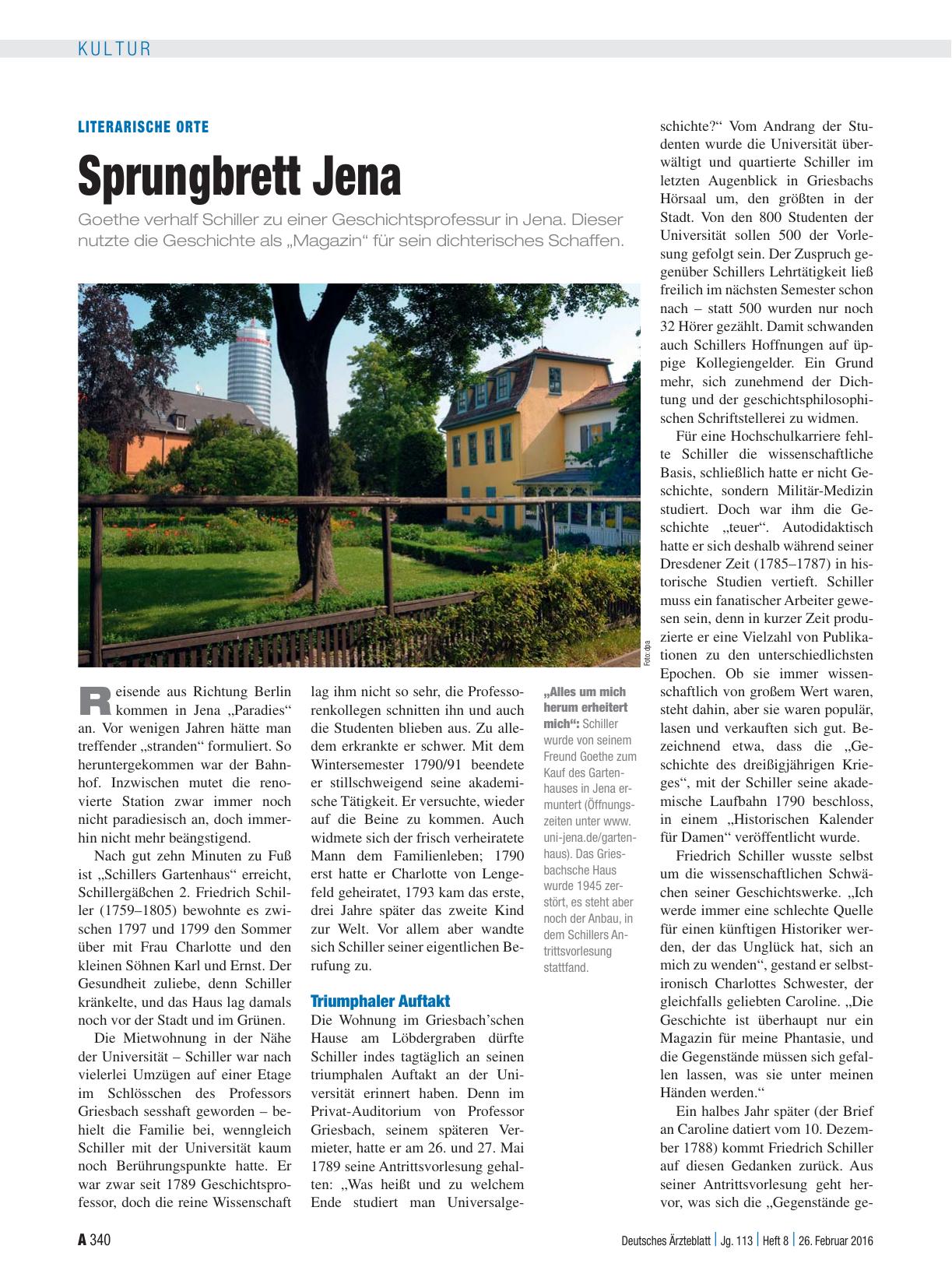 Vorschauseite 1: Literarische Orte: Sprungbrett Jena
