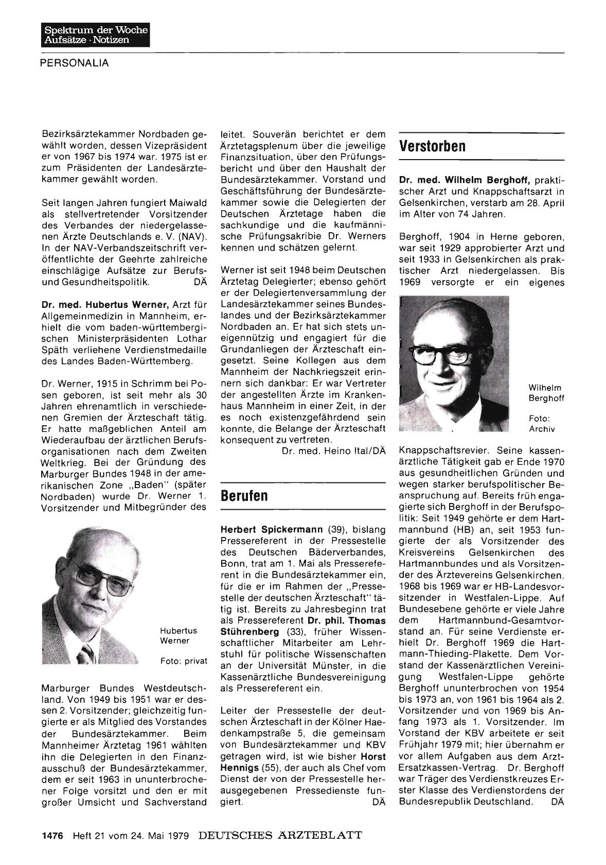 Vorschauseite 1: Verstorben