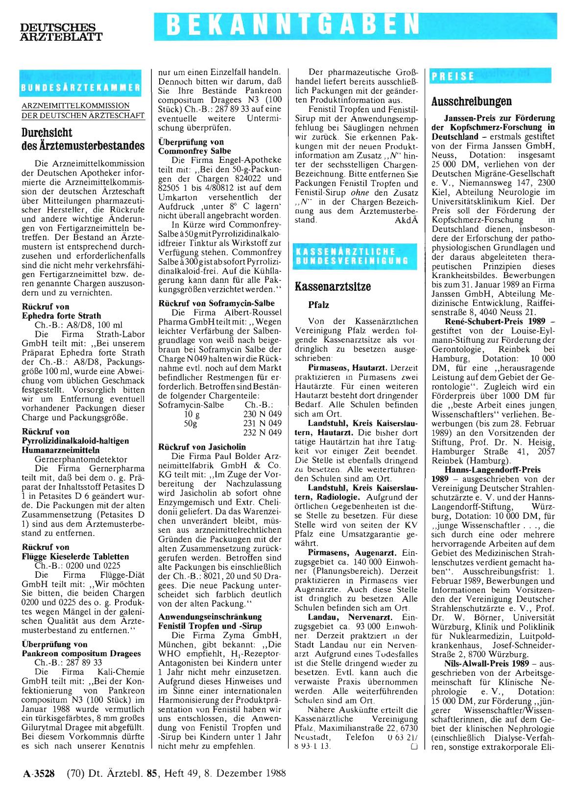Vorschauseite 1: Kassenarztsitze
