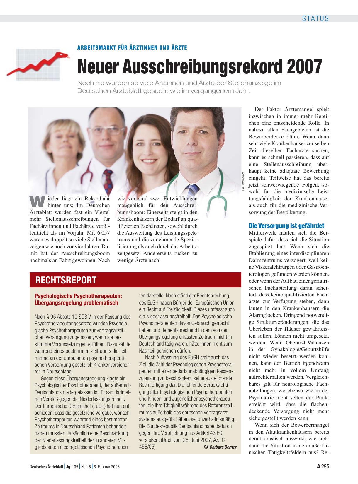 Vorschauseite 1: Psychologische Psychotherapeuten: Übergangsregelung problematisch