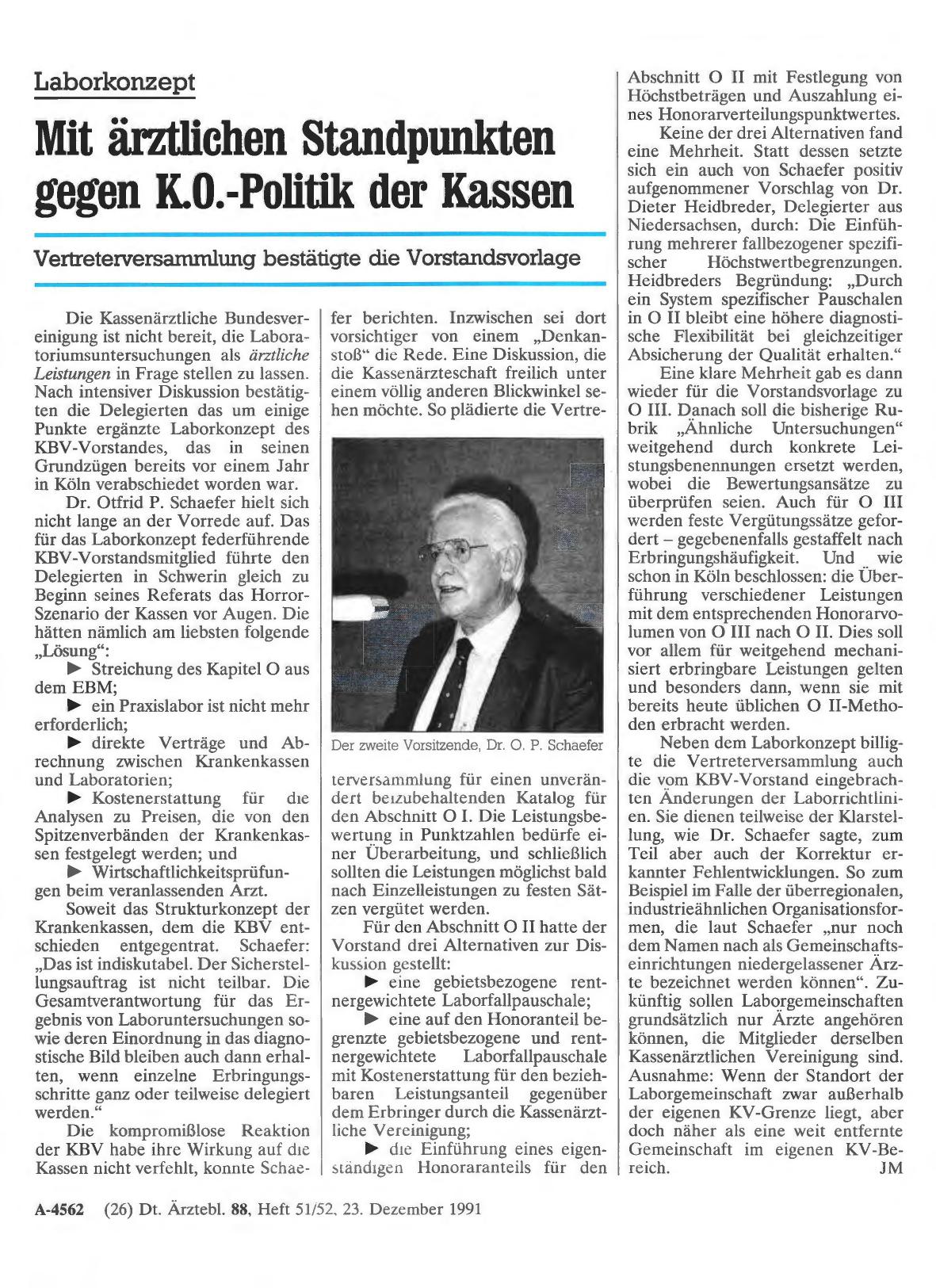 Vorschauseite 1: Laborkonzept: Mit ärztlichen Standpunkten gegen K. O. -Polltik der Kassen
