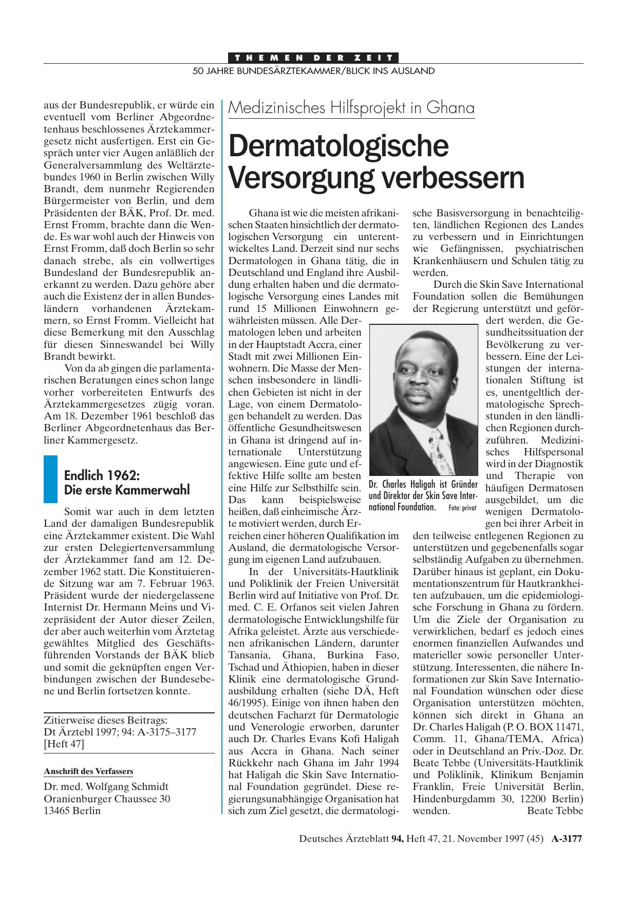 Vorschauseite 1: Medizinisches Hilfsprojekt in Ghana: Dermatologische Versorgung verbessern