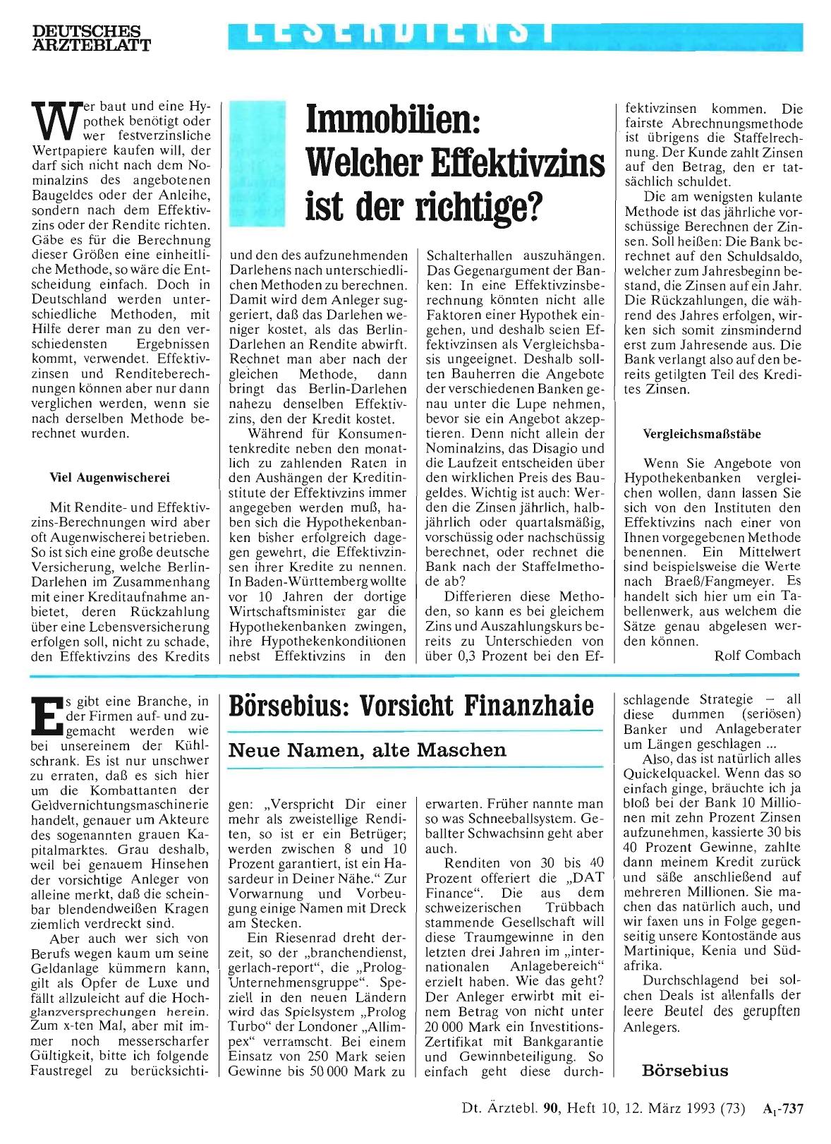 Vorschauseite 1: Börsebius: Vorsicht Finanzhaie