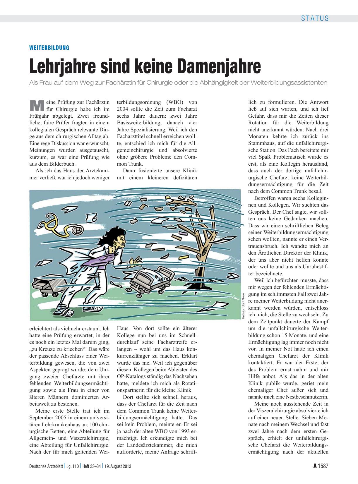Vorschauseite 1: Weiterbildung: Lehrjahre sind keine Damenjahre