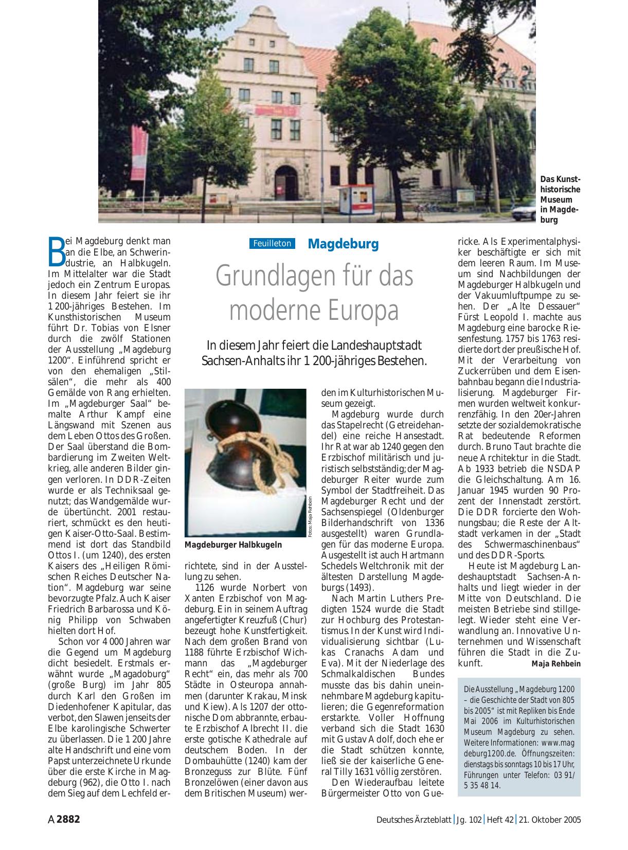 Vorschauseite 1: Magdeburg: Grundlagen für das moderne Europa