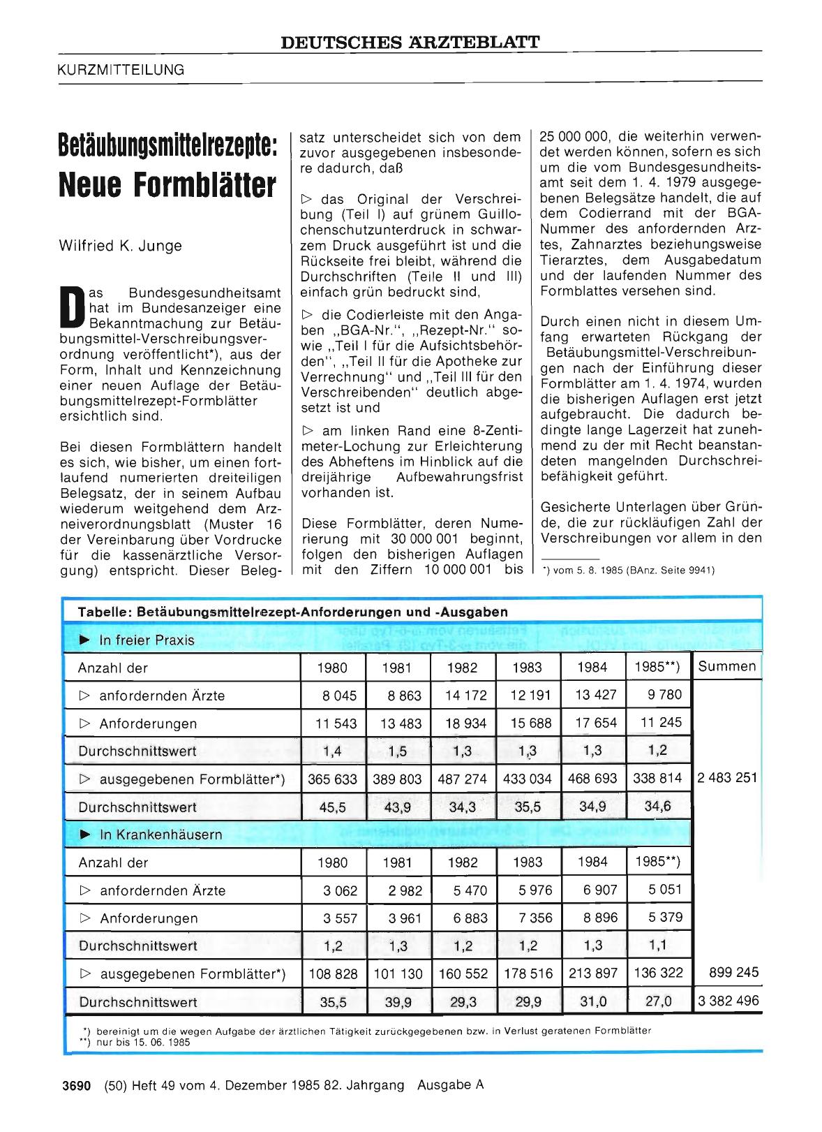 Vorschauseite 1: Betäubungsmittelrezepte: Neue Formblätter