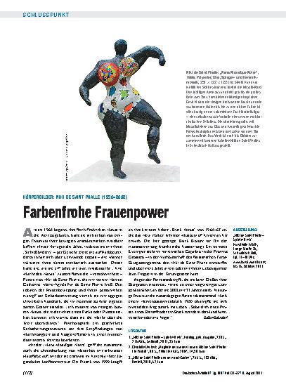 Vorschauseite 1: Körperbilder: Niki de Saint Phalle (1930 – 2002) – Farbenfrohe Frauenpower