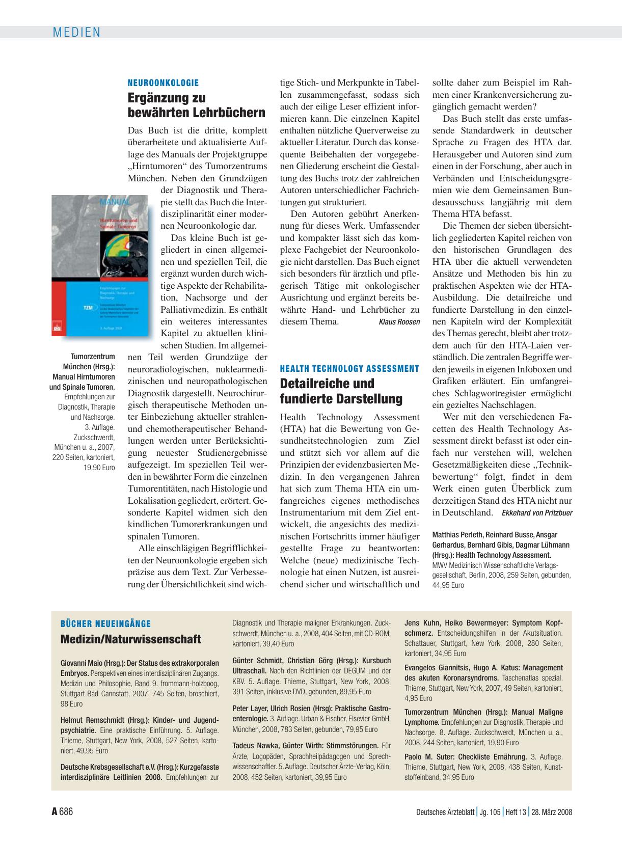 Vorschauseite 1: Health Technology Assessment: Detailreiche und fundierte Darstellung