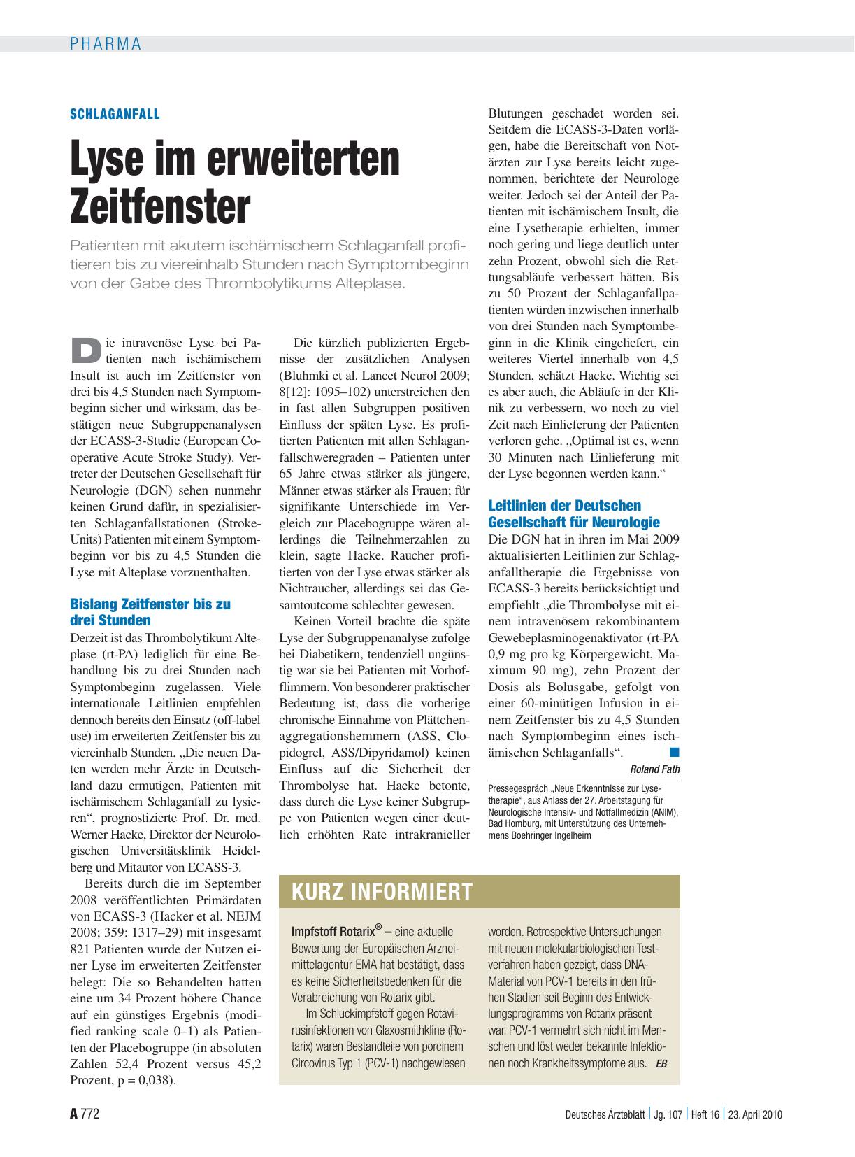 Vorschauseite 1: Kurz informiert