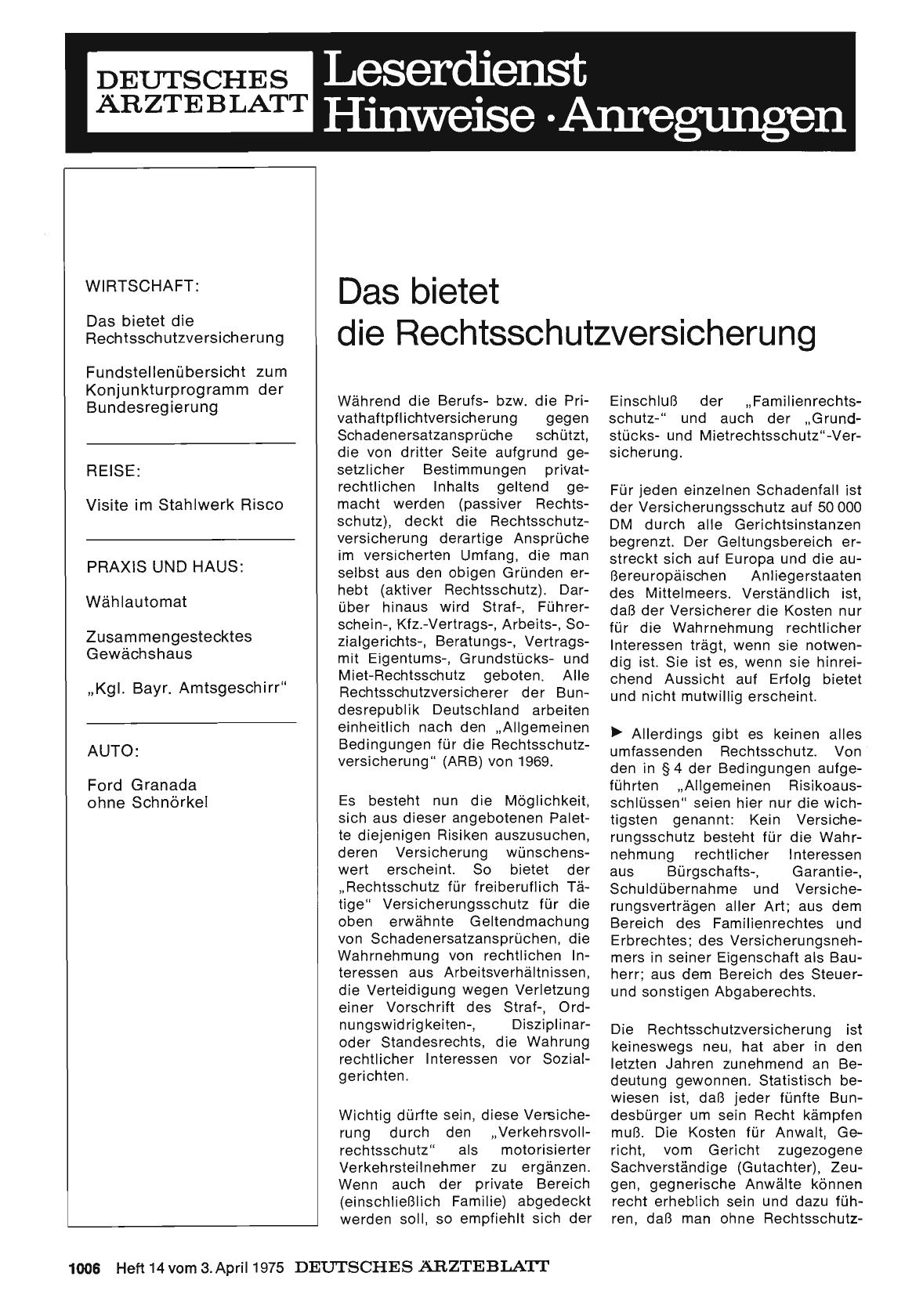 Vorschauseite 1: Das bietet die Rechtsschutzversicherung