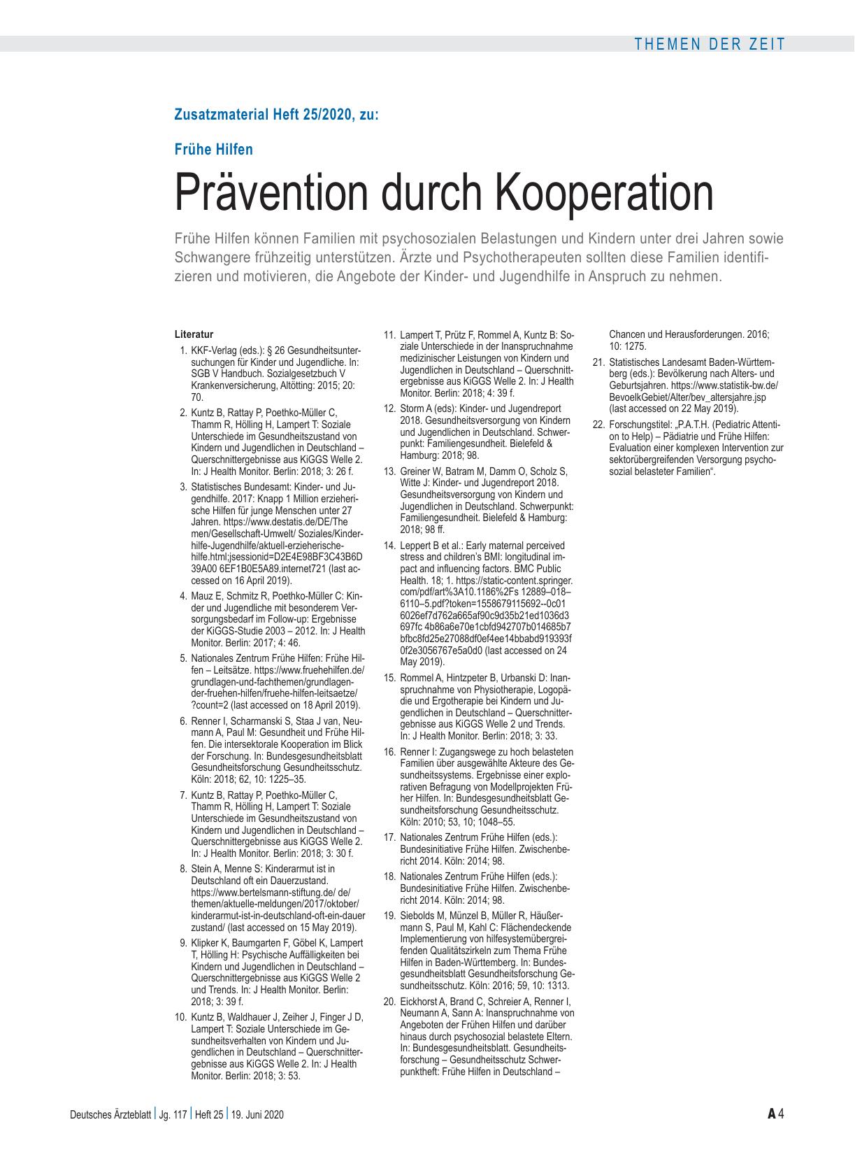 Vorschauseite 4: Frühe Hilfen: Prävention durch Kooperation