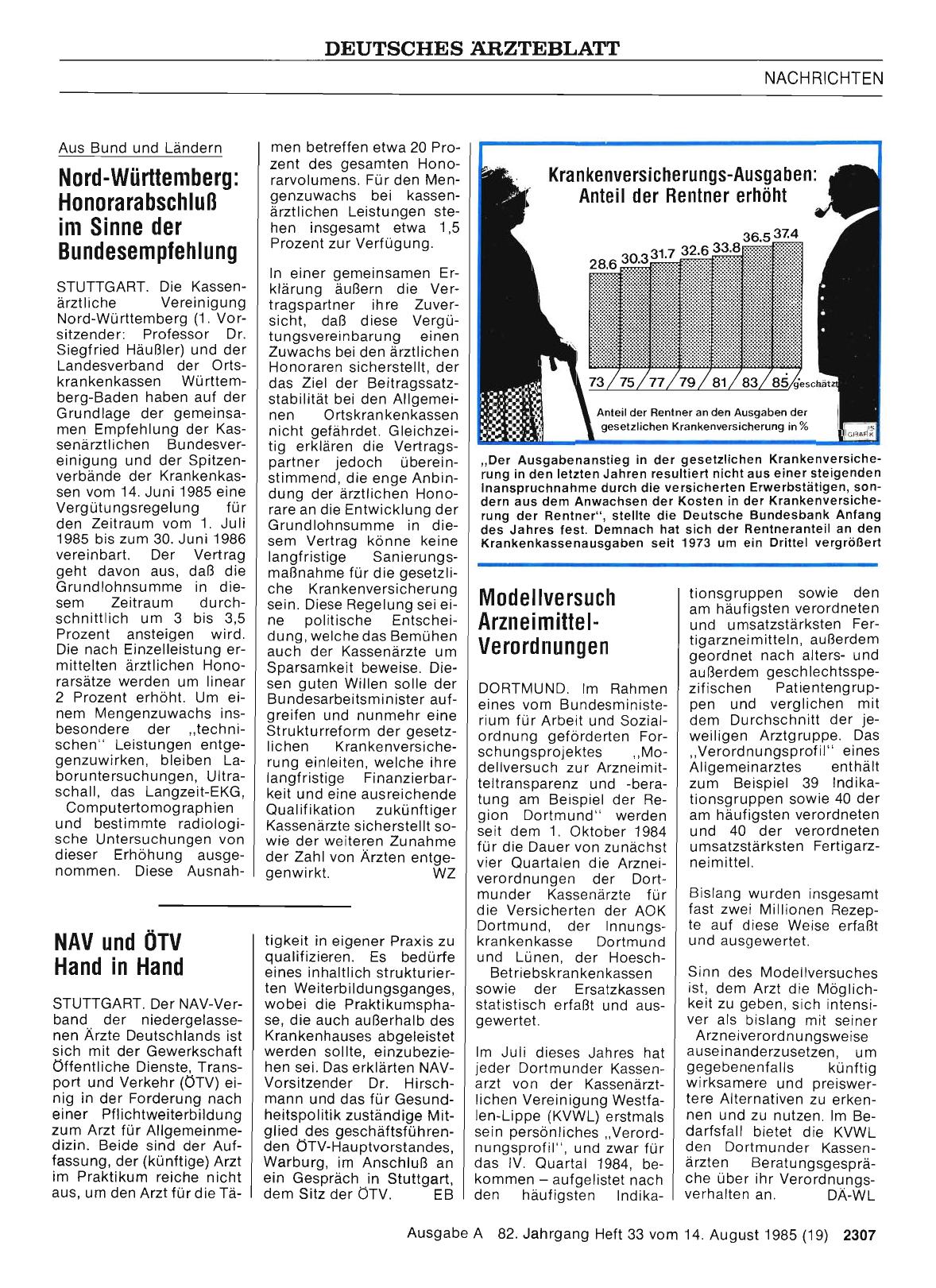 Vorschauseite 1: NAV und ÖTV Hand in Hand