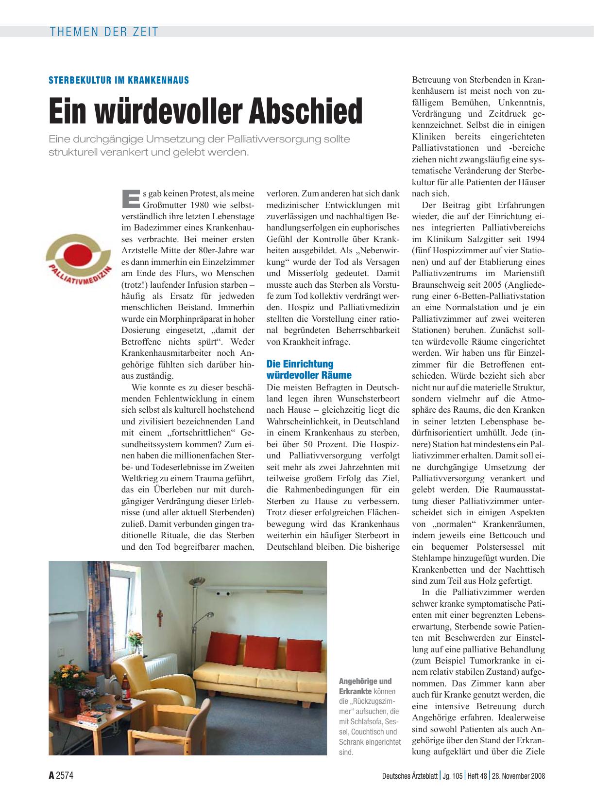 Vorschauseite 1: Sterbekultur im Krankenhaus: Ein würdevoller Abschied