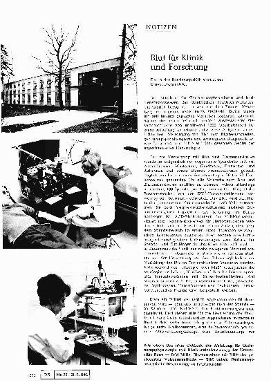 Vorschauseite 1: Blut für Klinik und Forschung