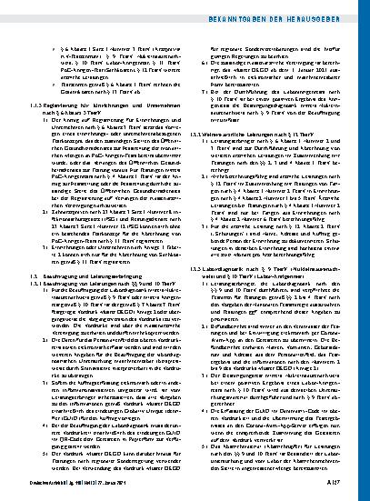 Vorschauseite 2: Vorgaben der Kassenärztlichen Bundesvereinigung für die Leistungserbringer zur Coronavirus-Testverordnung vom 30. November 2020 (Vorgaben KBV-LE) gemäß § 7 Absatz 6 und 7 der Vero…