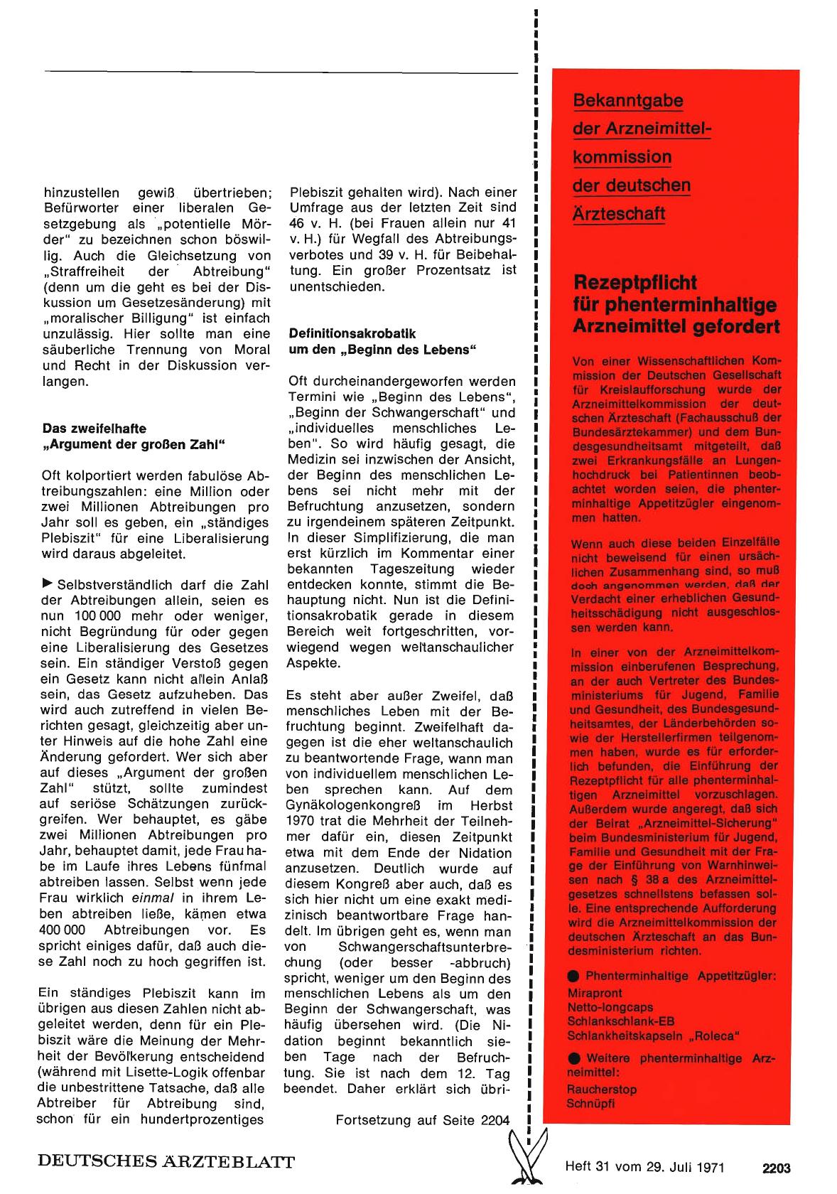 Vorschauseite 1: Rezeptpflicht für phenterminhaltige Arzneimittel gefordert