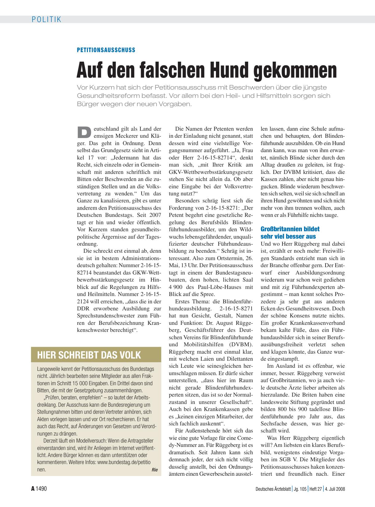 Vorschauseite 1: Hier schreibt das Volk