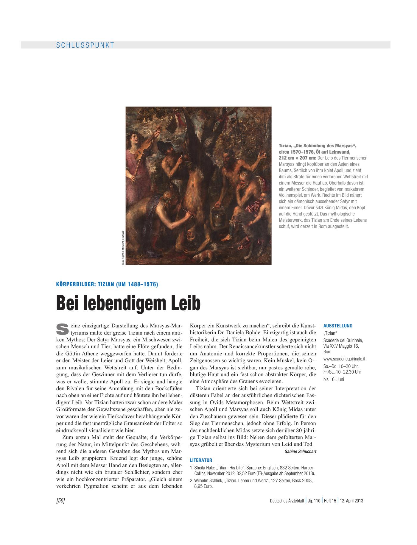 Vorschauseite 1: Körperbilder: Tizian (um 1488 – 1576) – Bei lebendigem Leib