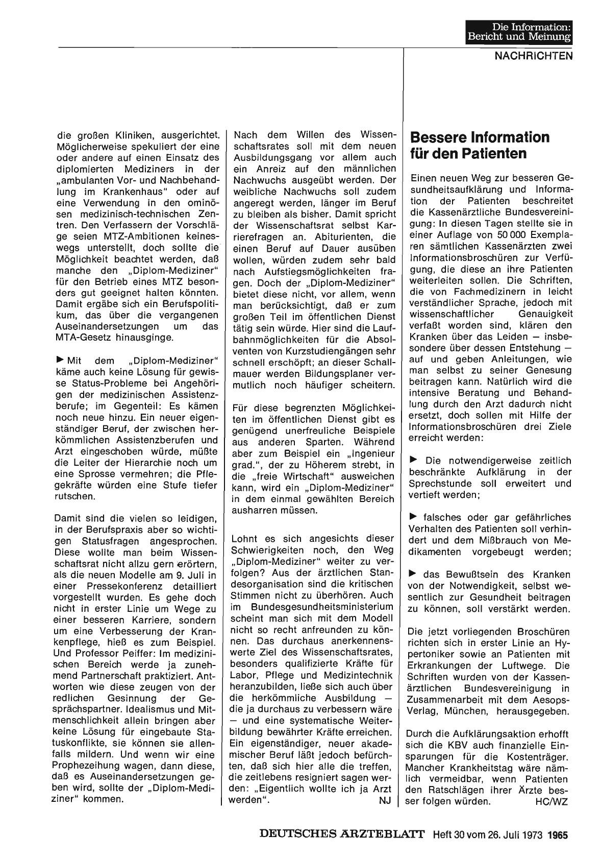 Vorschauseite 1: Bessere Information für den Patienten