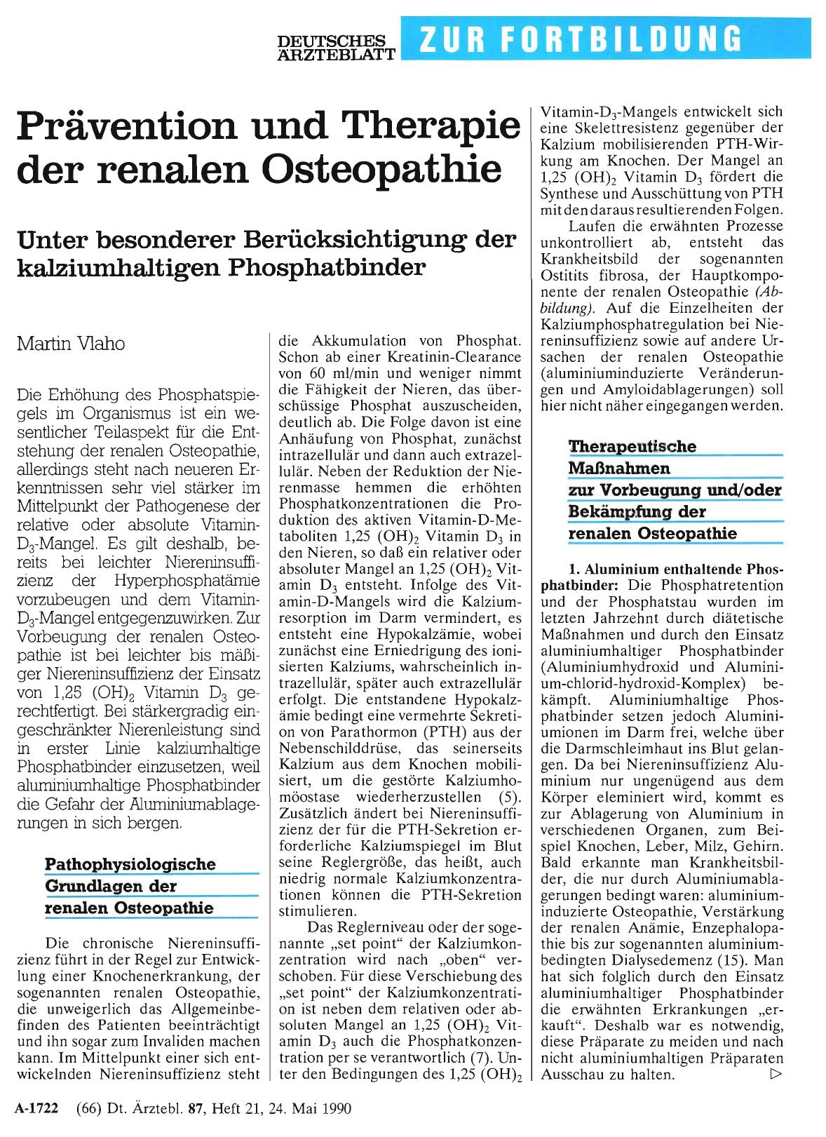 Vorschauseite 1: Prävention und Therapie der renalen Osteopathie