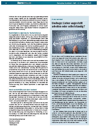 Vorschauseite 1: Umfrage: Lieber angestellt arbeiten oder selbstständig?