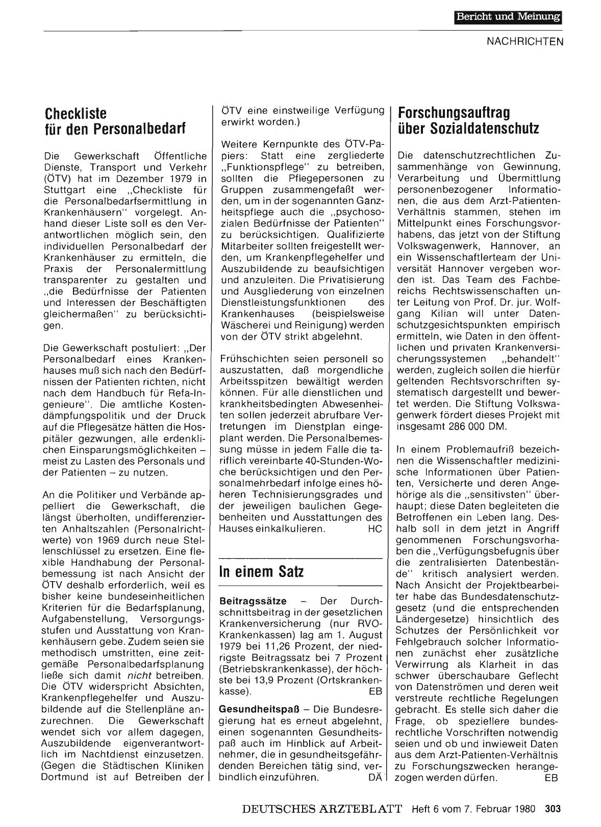 Vorschauseite 1: Forschungsauftrag über Sozialdatenschutz