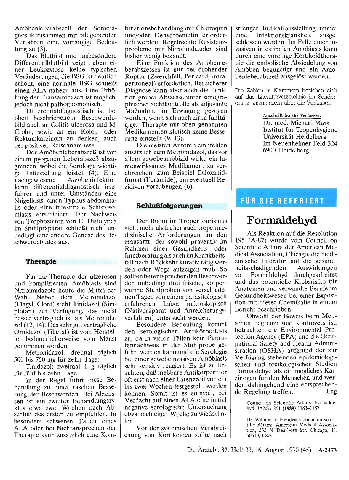Vorschauseite 1: Formaldehyd