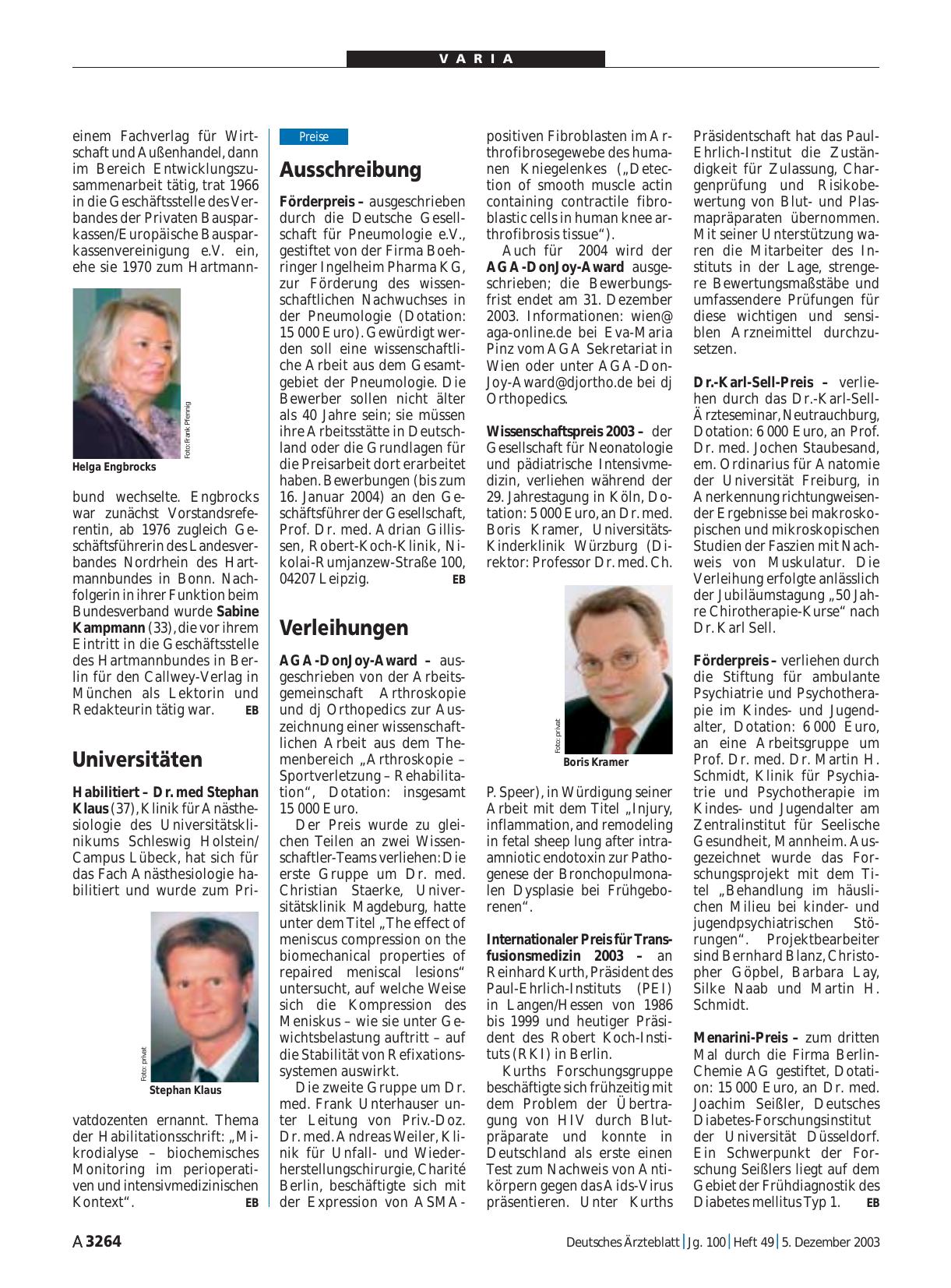 Vorschauseite 1: Ausschreibung