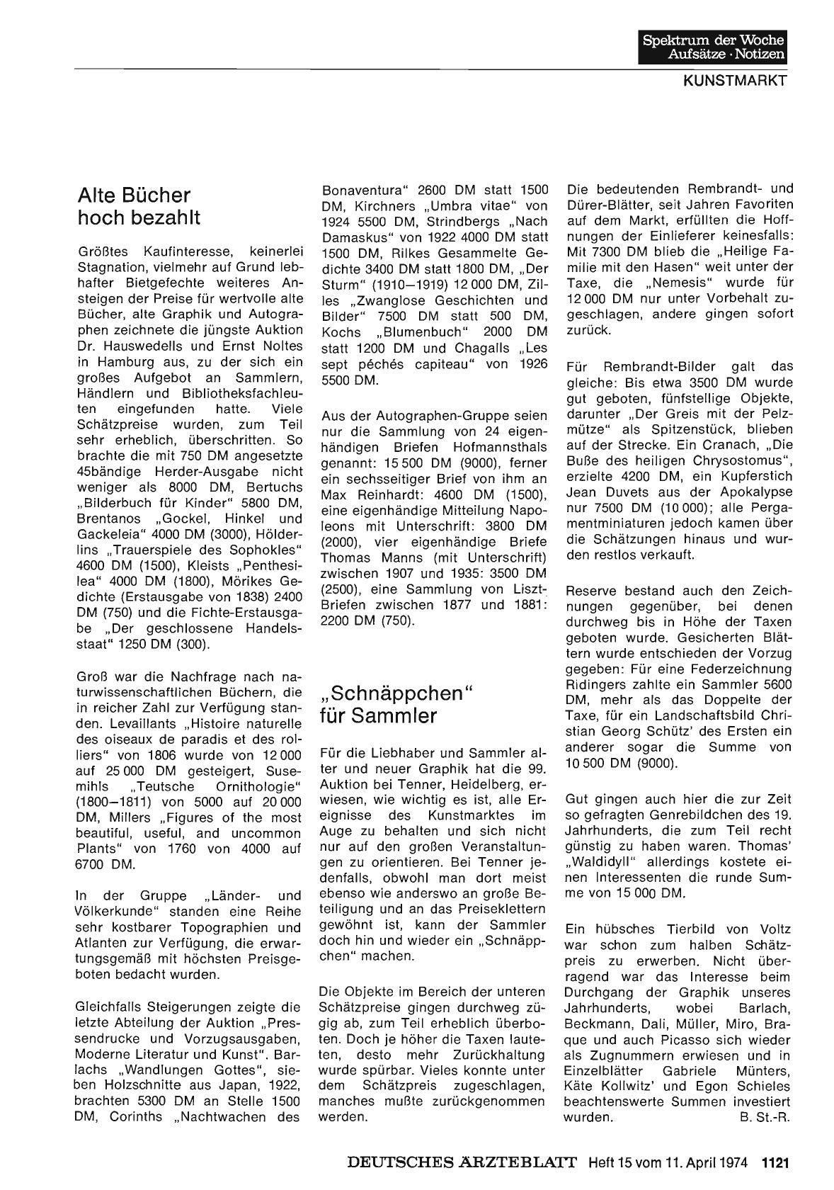 Vorschauseite 1: „Schnäppchen“ für Sammler