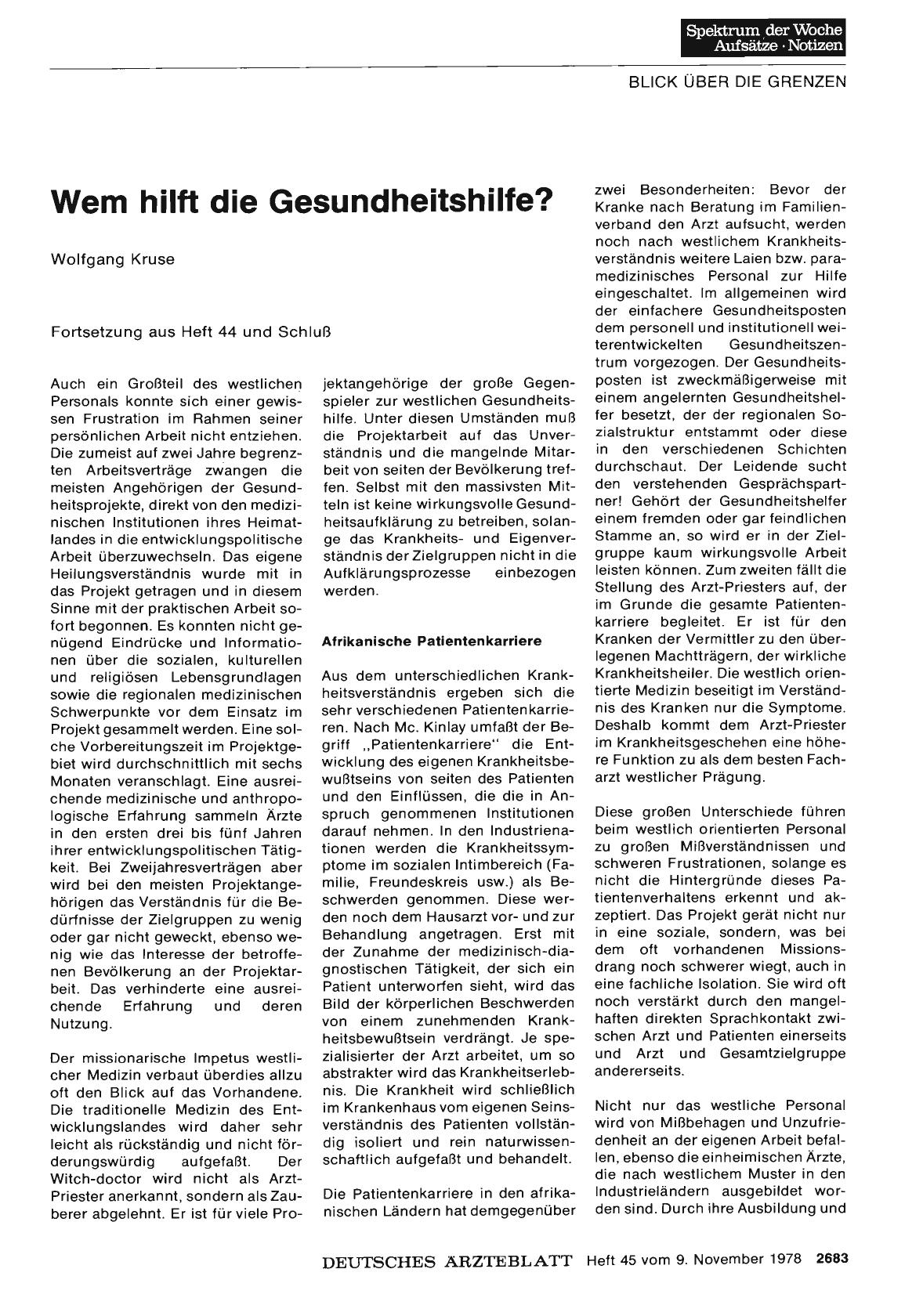 Vorschauseite 1: Wem hilft die Gesundheitshilfe?