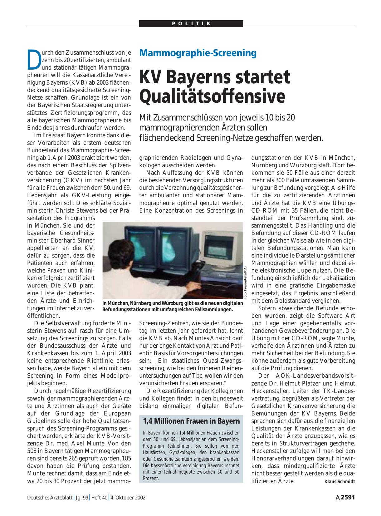 Vorschauseite 1: 1, 4 Millionen Frauen in Bayern