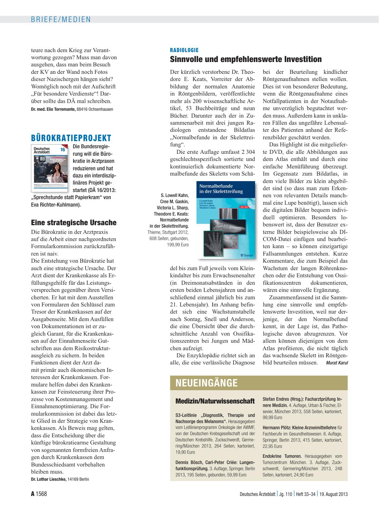 Vorschauseite 1: Radiologie: Sinnvolle und empfehlenswerte Investition