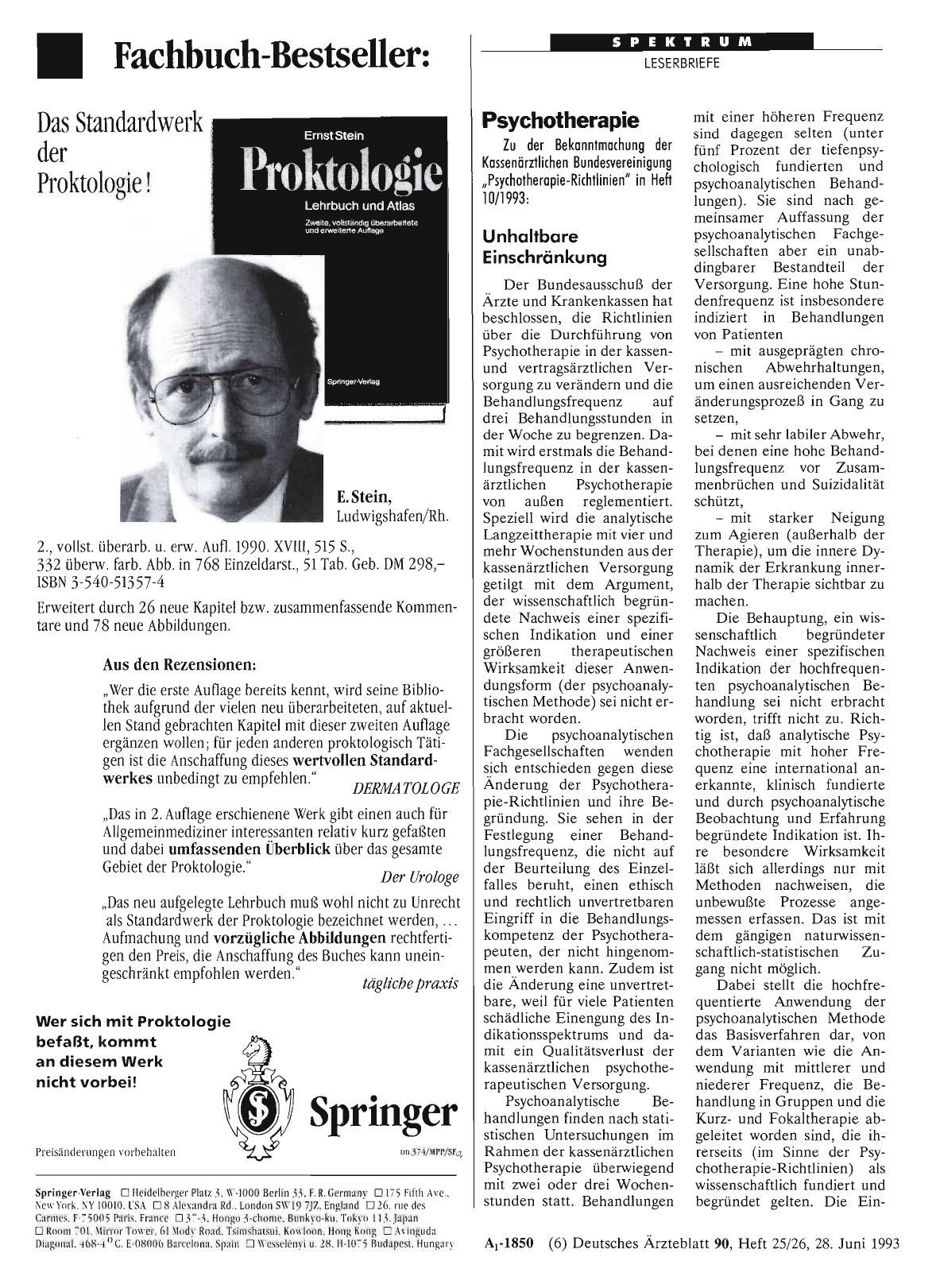 Vorschauseite 1: Psychotherapie: Unhaltbare Einschränkung