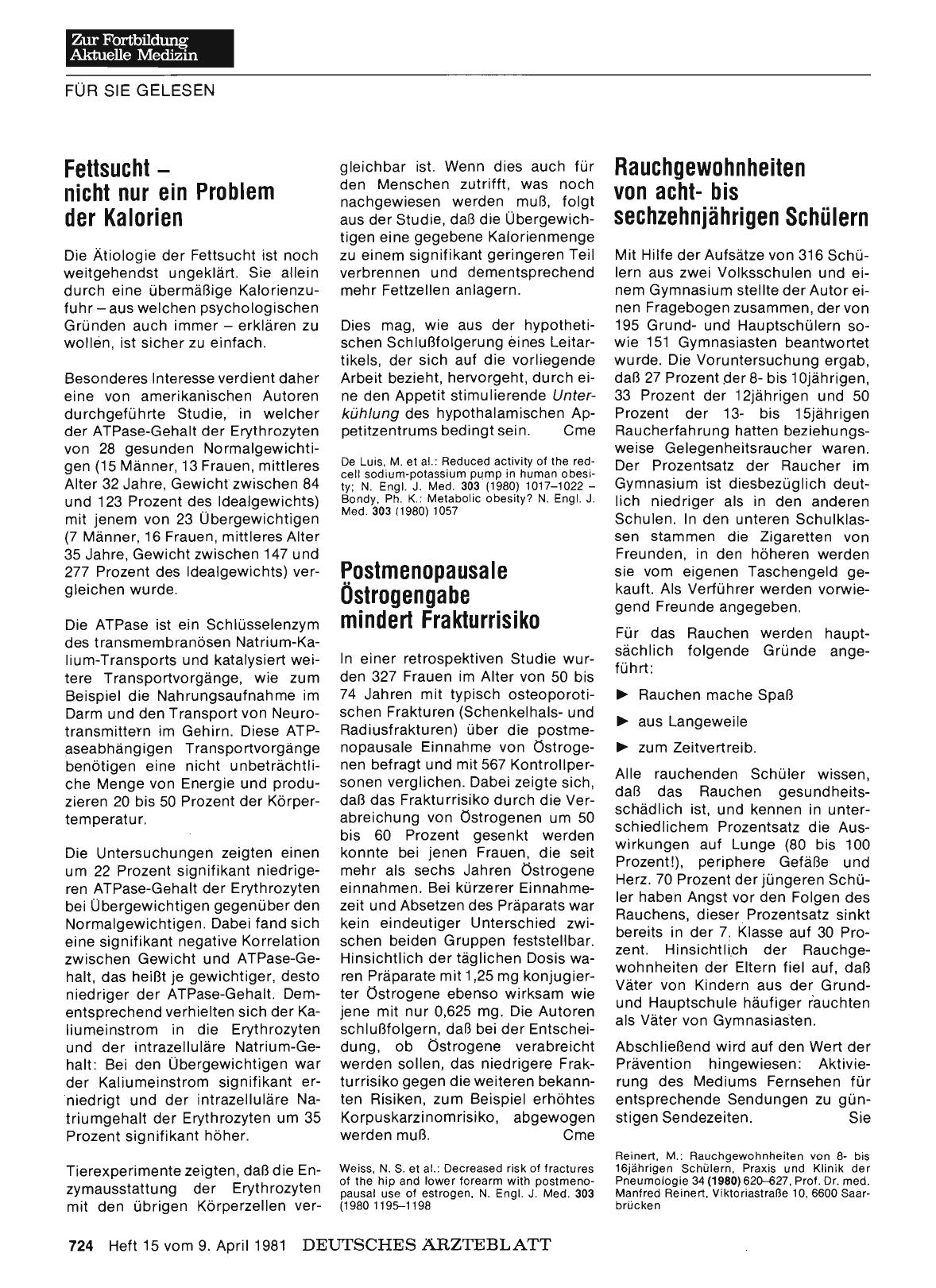 Vorschauseite 1: Postmenopausale Östrogengabe mindert Frakturrisiko