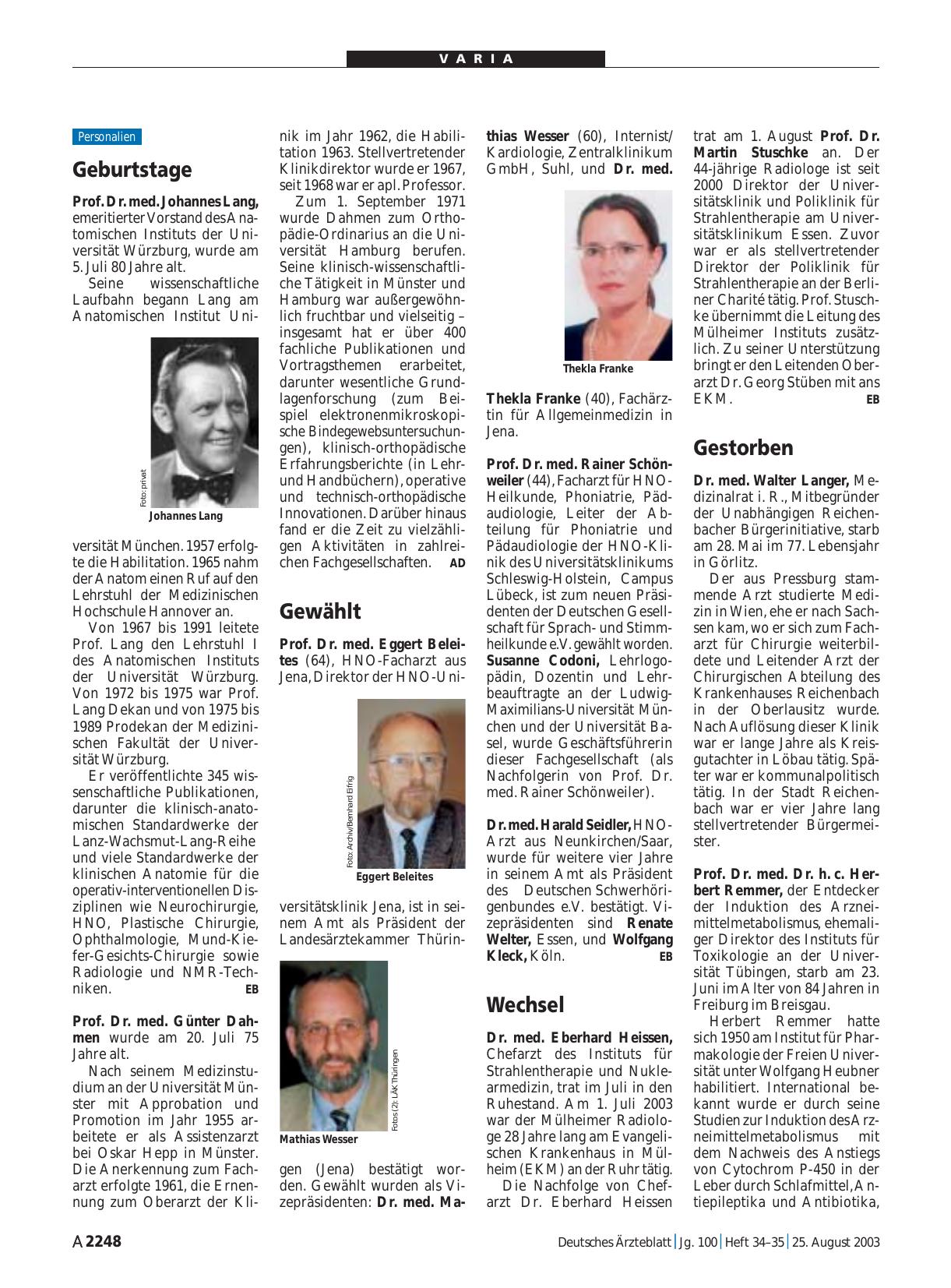 Vorschauseite 1: Gestorben