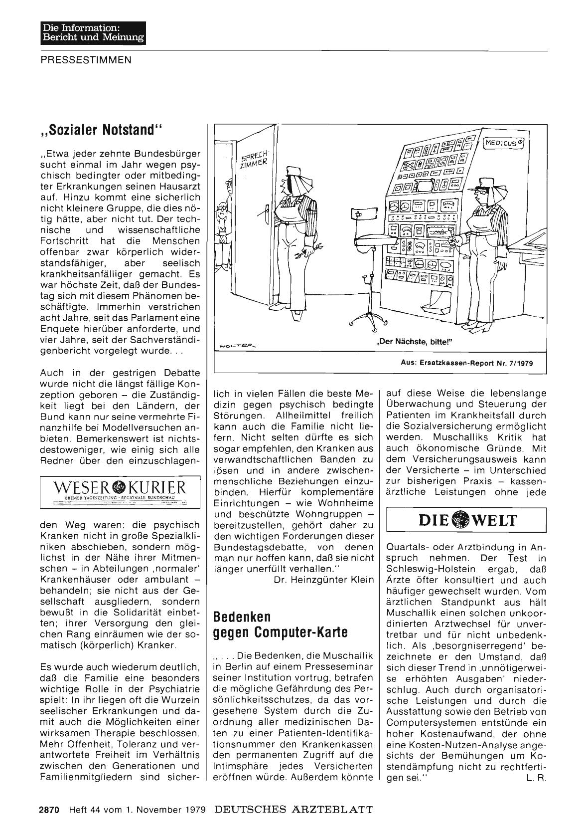 Vorschauseite 1: „Sozialer Notstand“